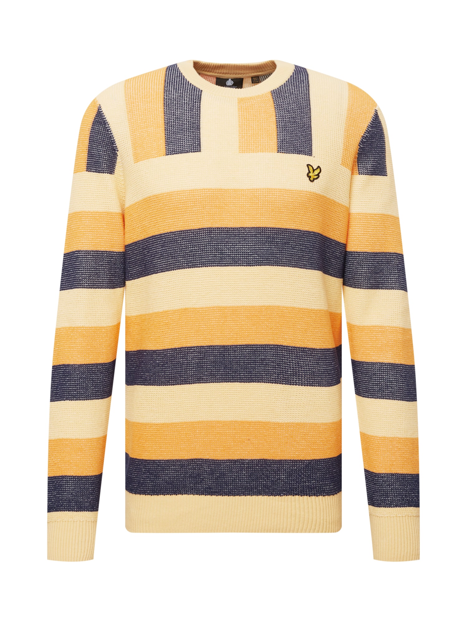 Lyle & Scott Pulover 'Summer Fairisle Artisan'  temno modra / svetlo rumena / zlata