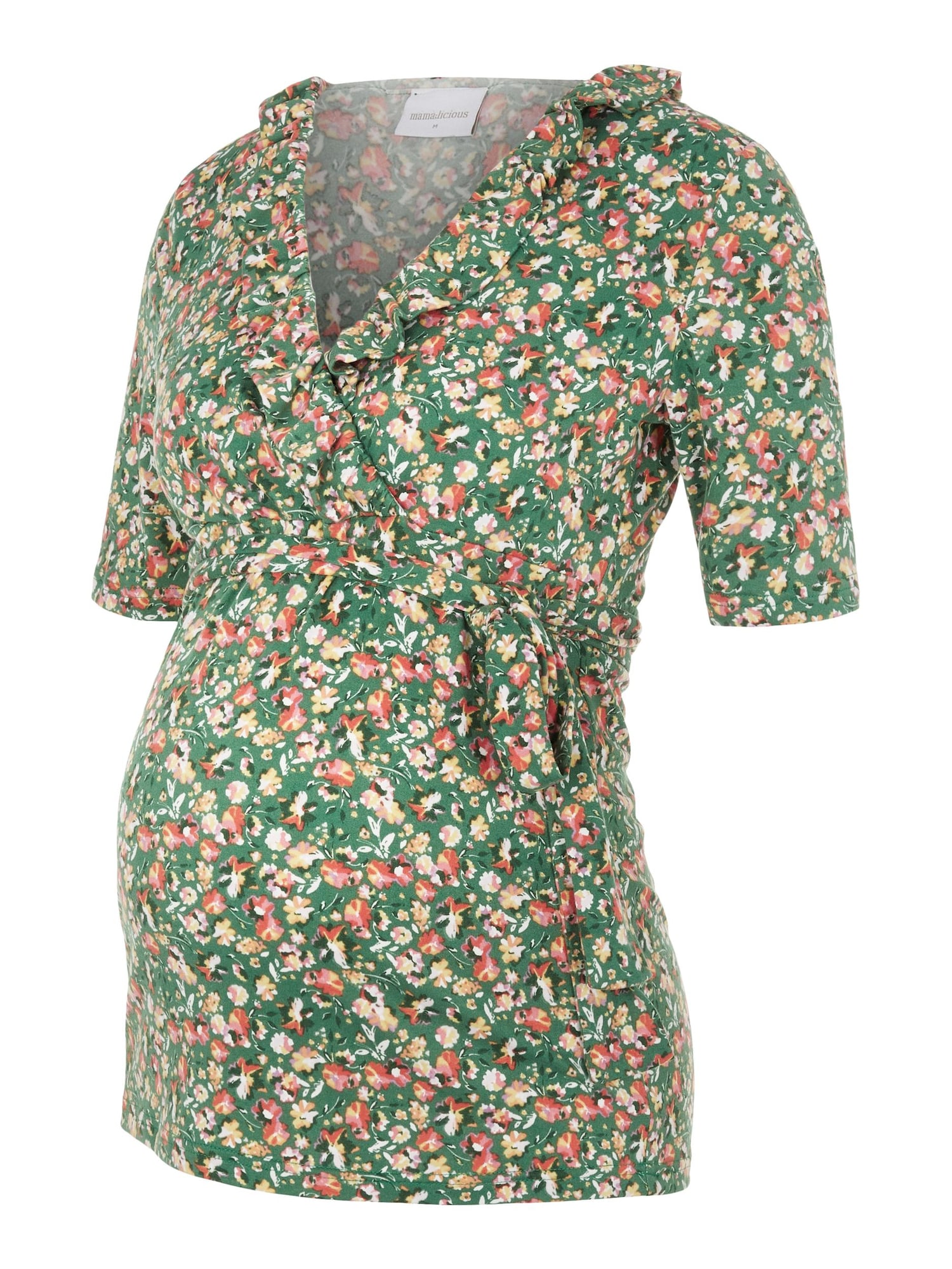 MAMALICIOUS Majica 'Pilar'  zelena / marelica / rdeča / bela