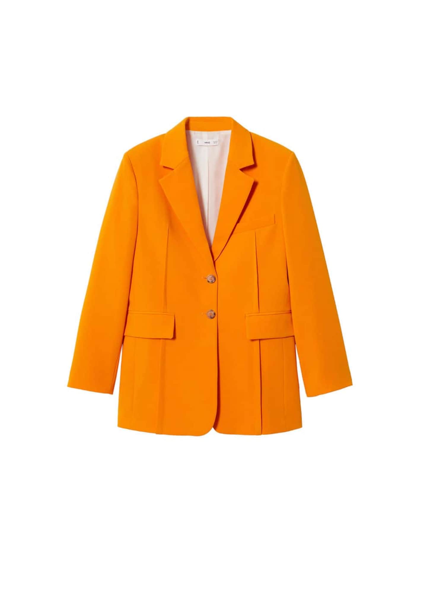 MANGO Blazer 'Pleat'  oranžna