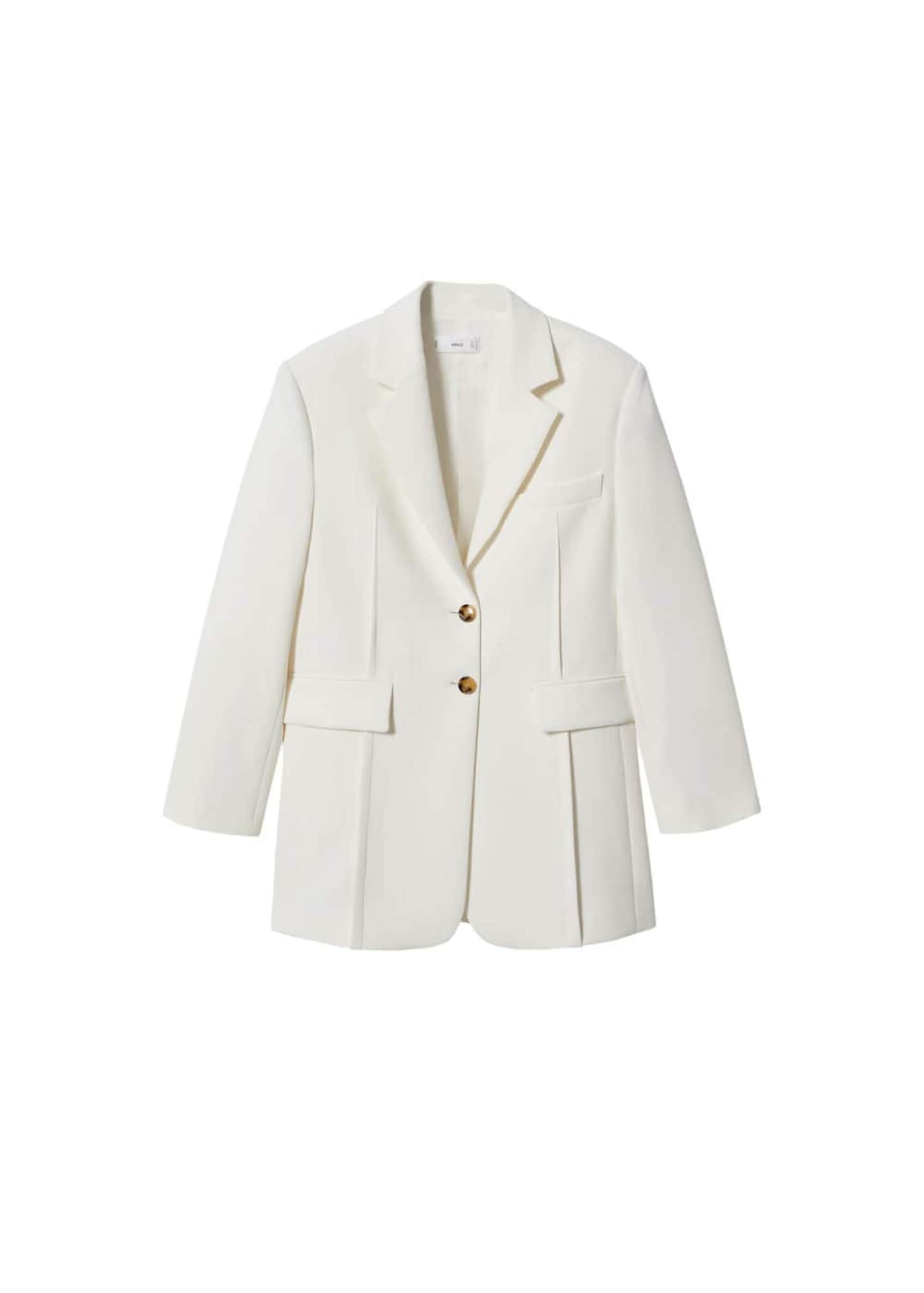 MANGO Blazer 'Pleaty'  kremna