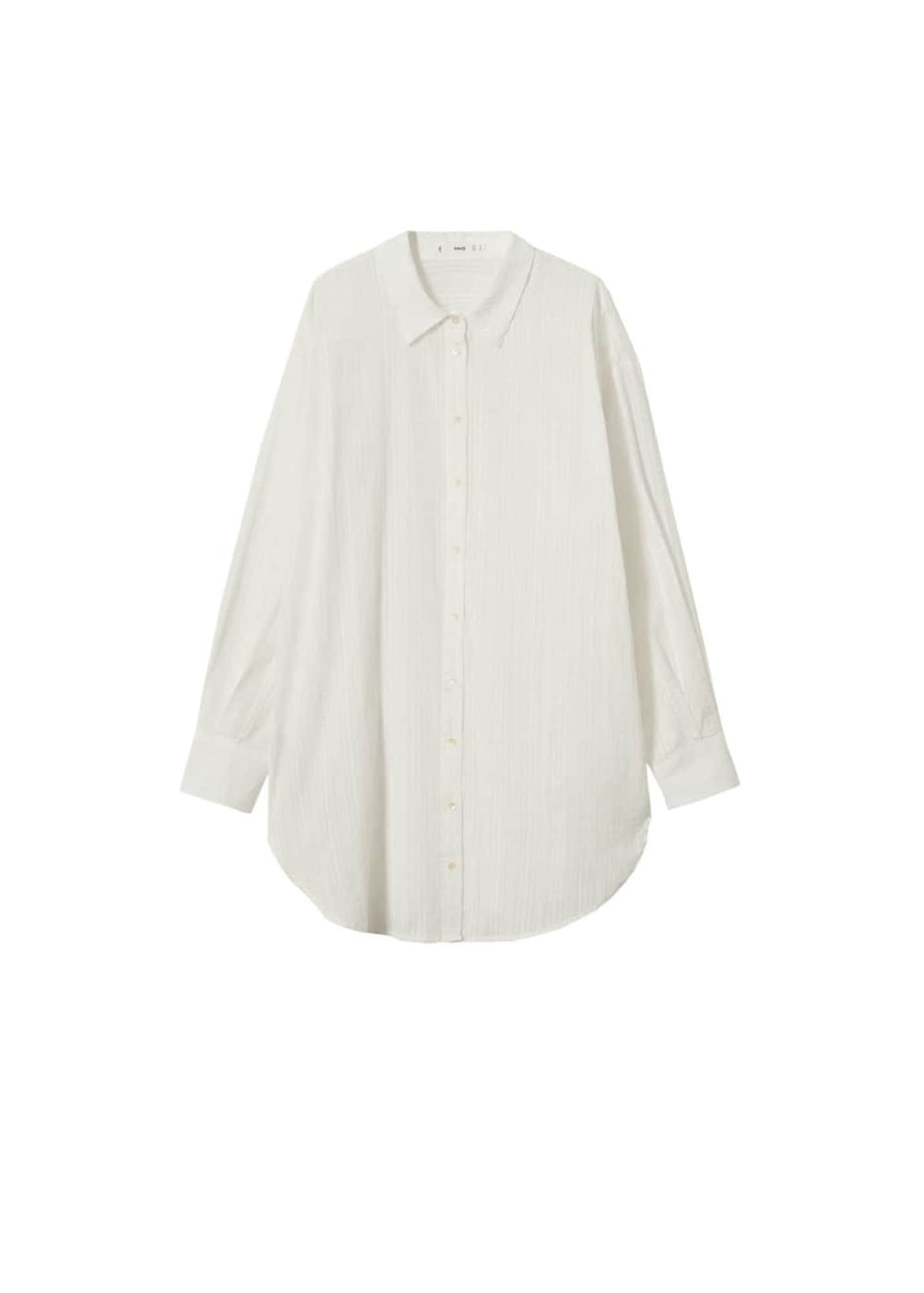 MANGO Bluza 'lunga'  pegasto bela