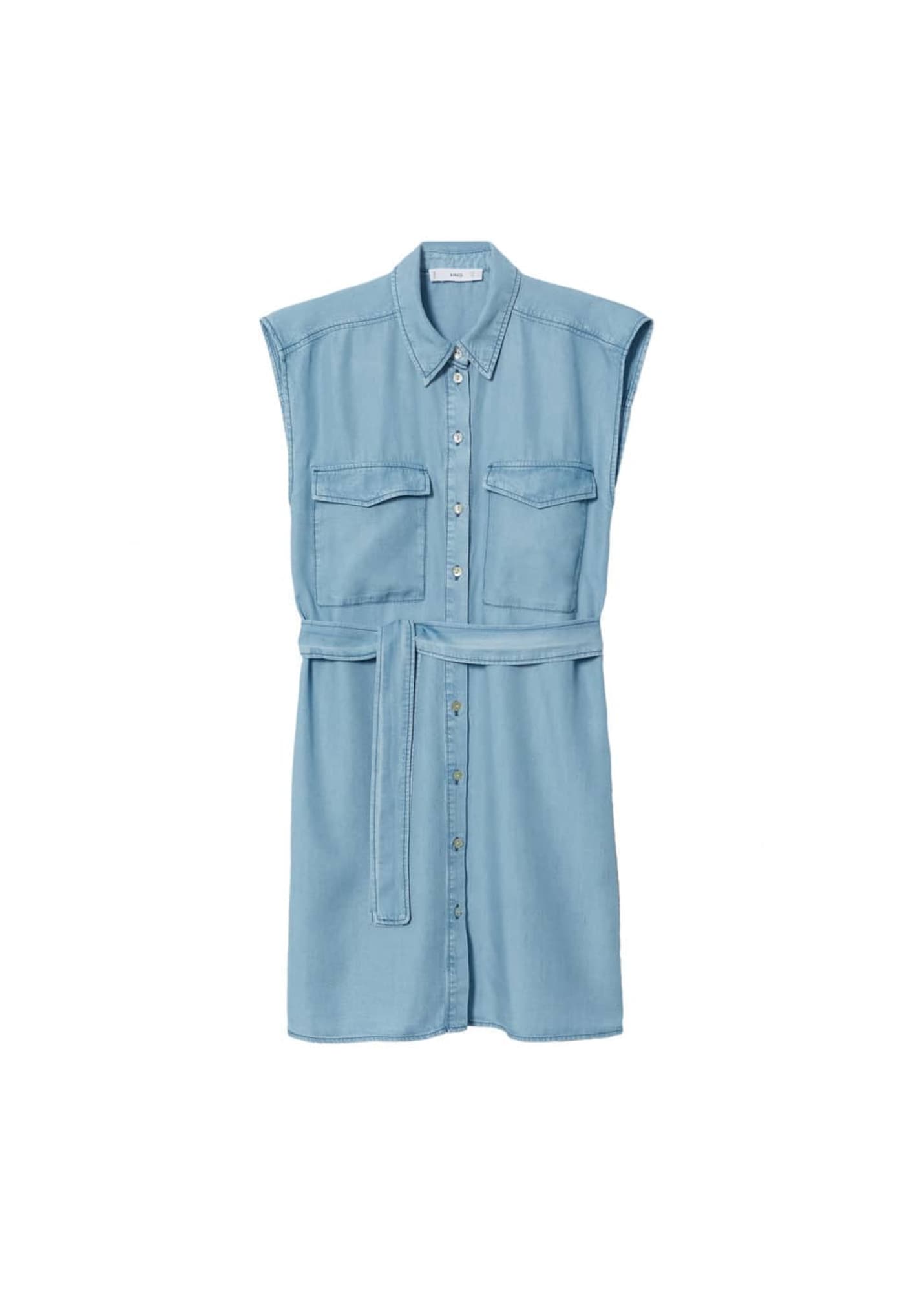 MANGO Dolga srajca 'Marine'  moder denim