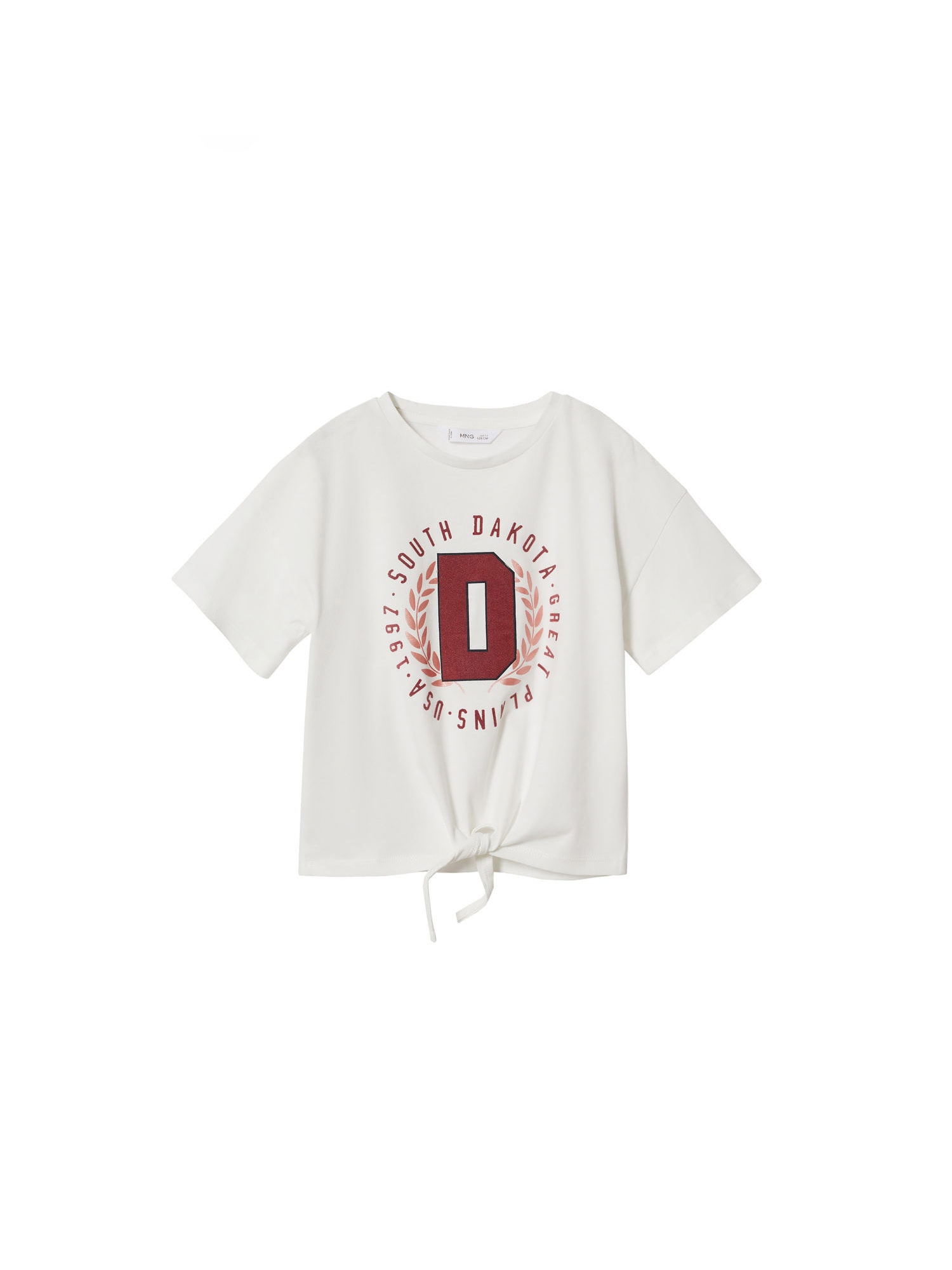 MANGO KIDS Majica 'DAKOTA'  breskev / temno rdeča / bela