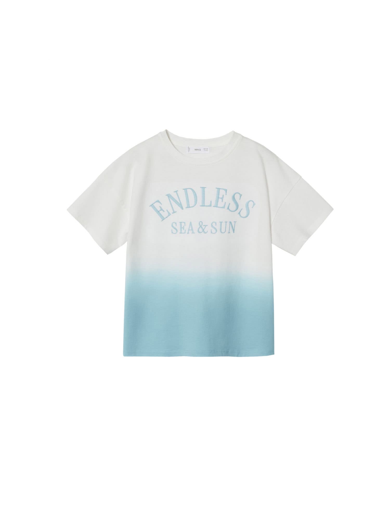 MANGO KIDS Majica 'ENDLESS'  dimno modra / off-bela