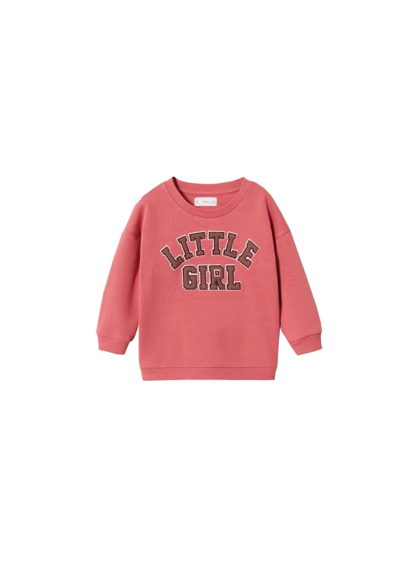 MANGO KIDS Majica 'Little'  rjava / breskev / bela