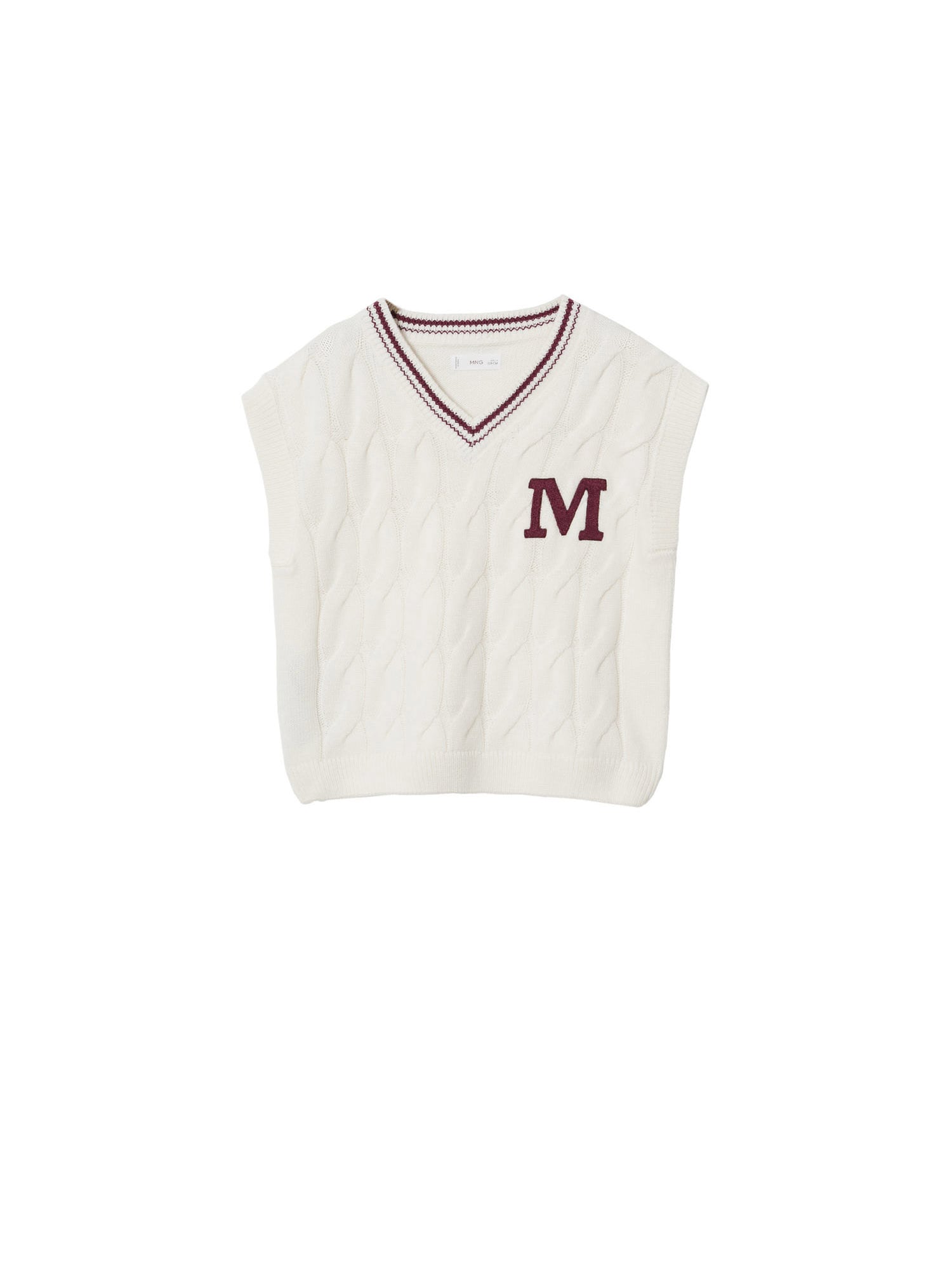 MANGO KIDS Pulover  bordo / bela