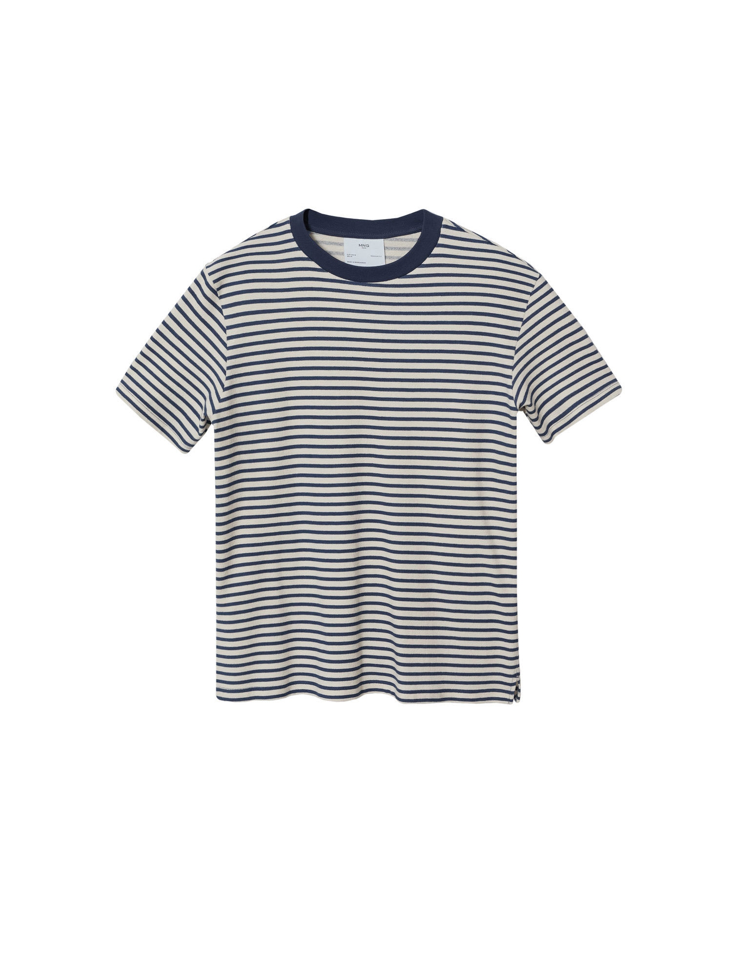 MANGO MAN Majica  marine / pegasto bela