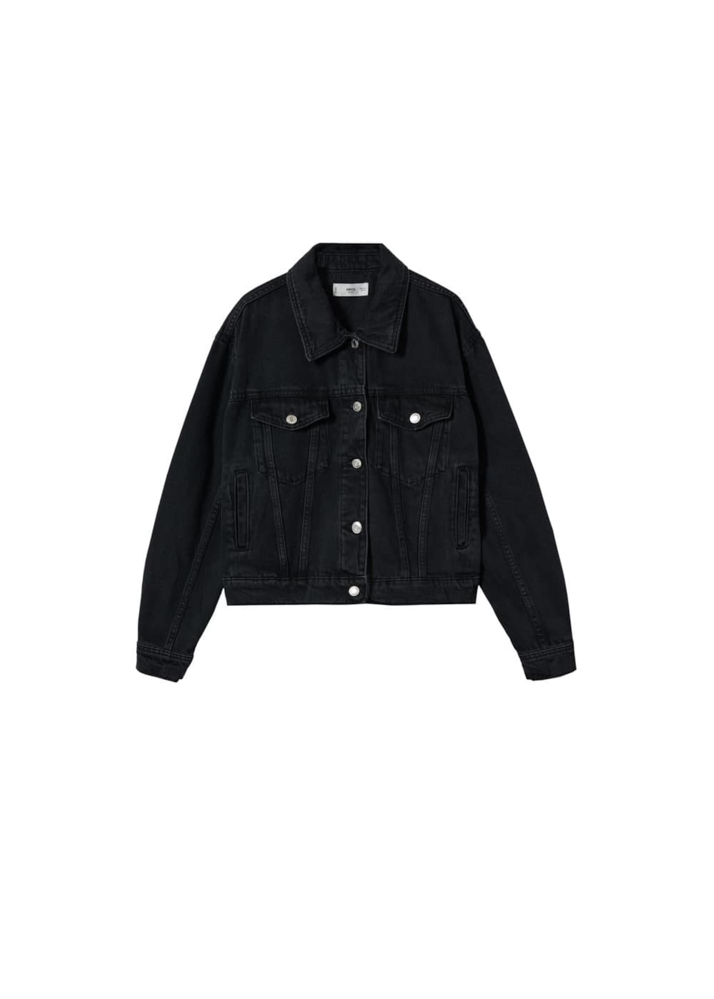 MANGO Prehodna jakna 'Mom80'  črn denim