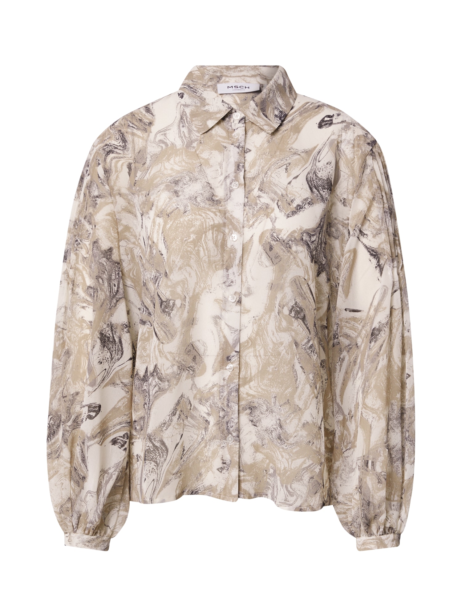 MOSS COPENHAGEN Bluza 'Kabrina'  bež / svetlo bež / temno rjava