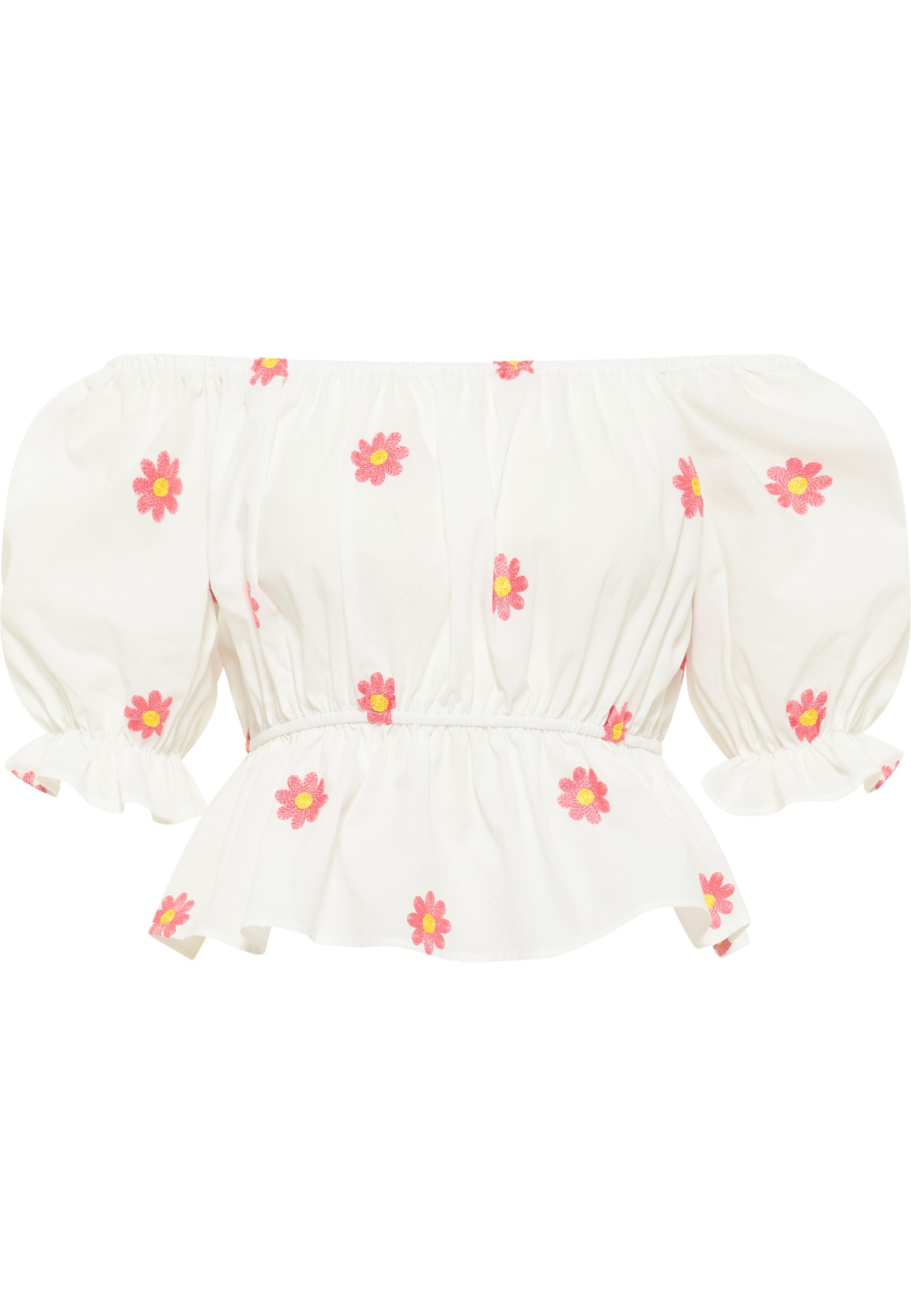 MYMO Bluza  rumena / roza / bela