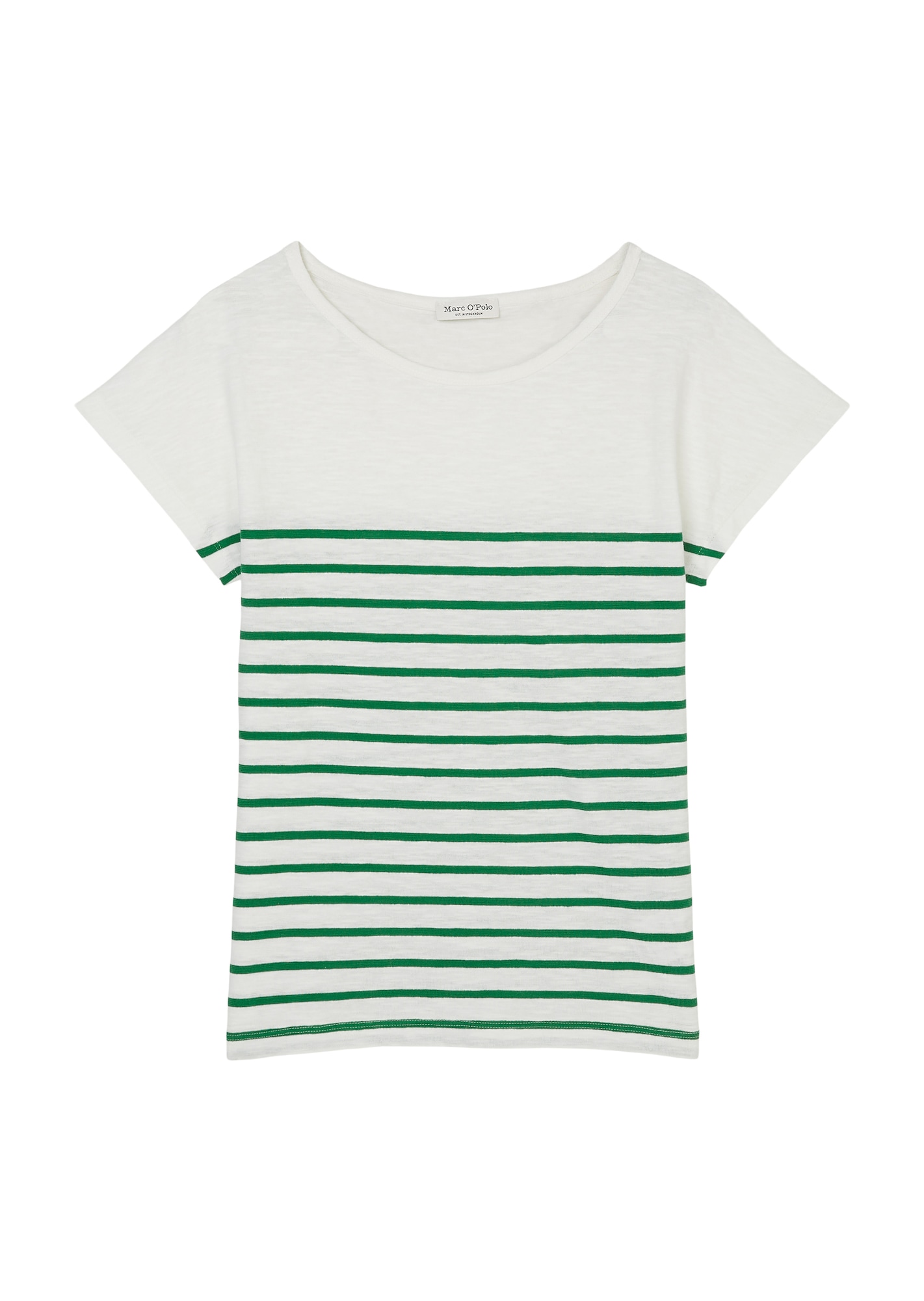 Marc O'Polo Majica  travnato zelena / bela