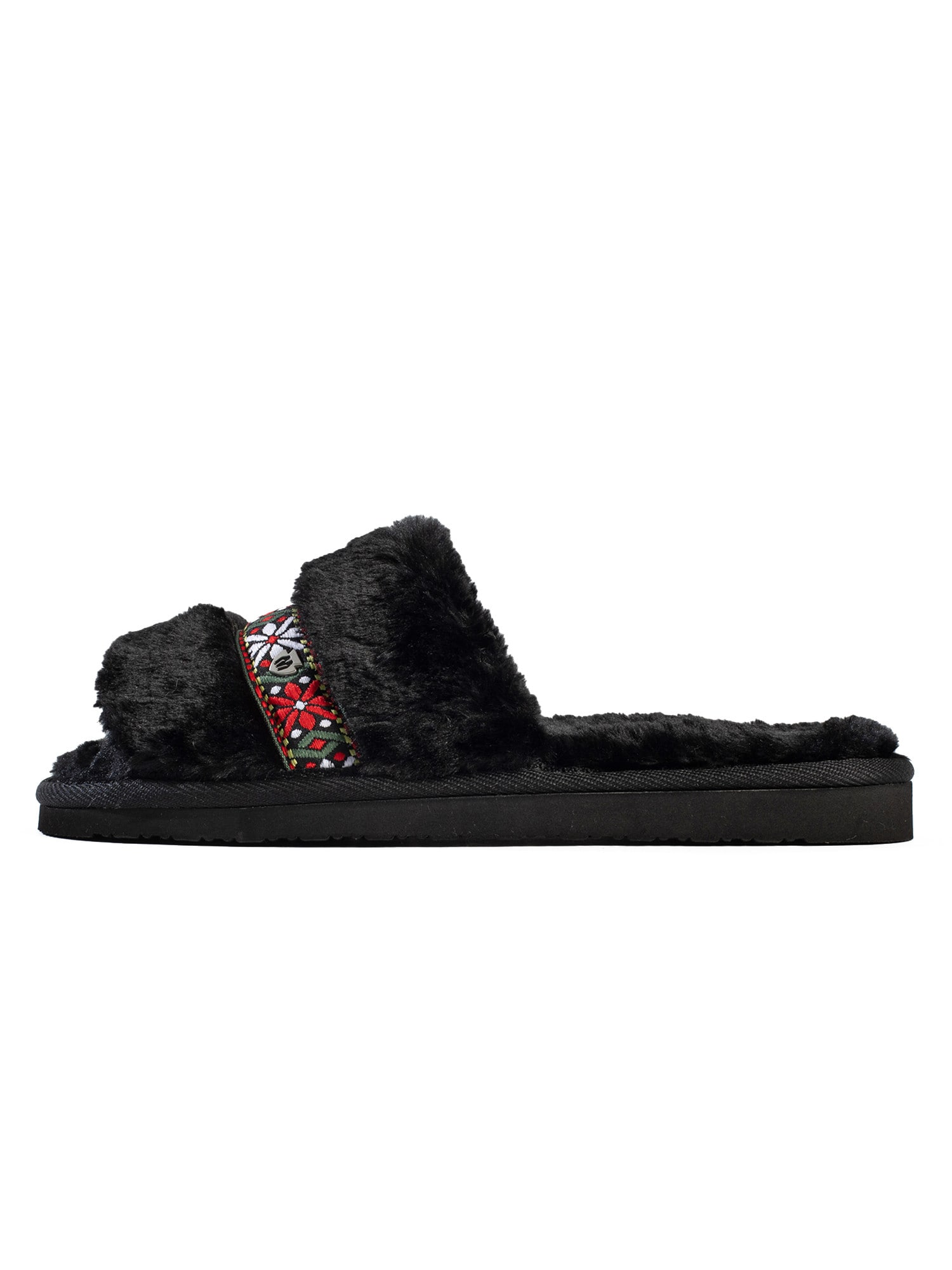 Minnetonka Nizki natikači 'London'  zelena / rdeča / črna / bela