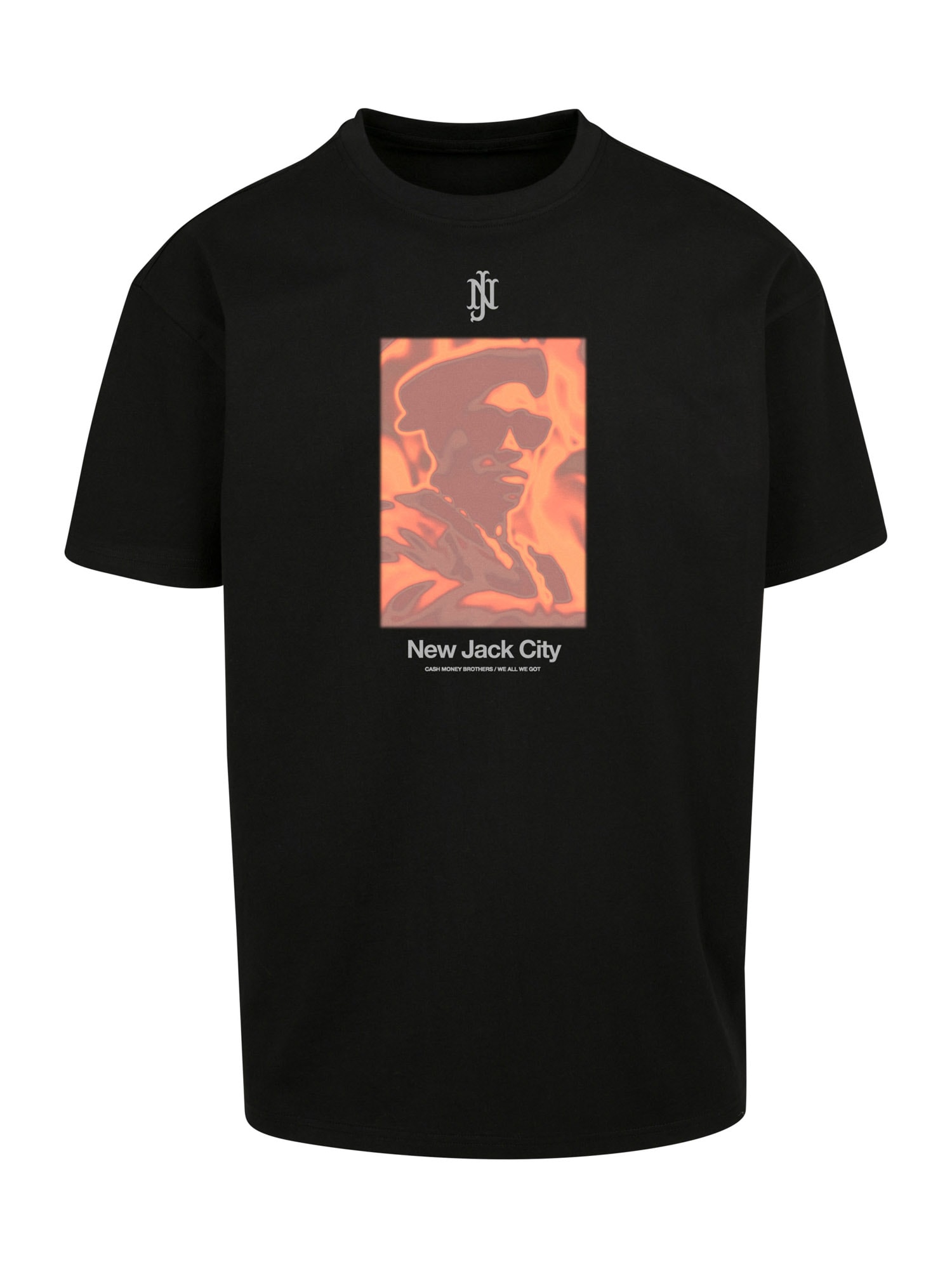 Mister Tee Majica 'New Jack City'  marelica / losos / črna / bela