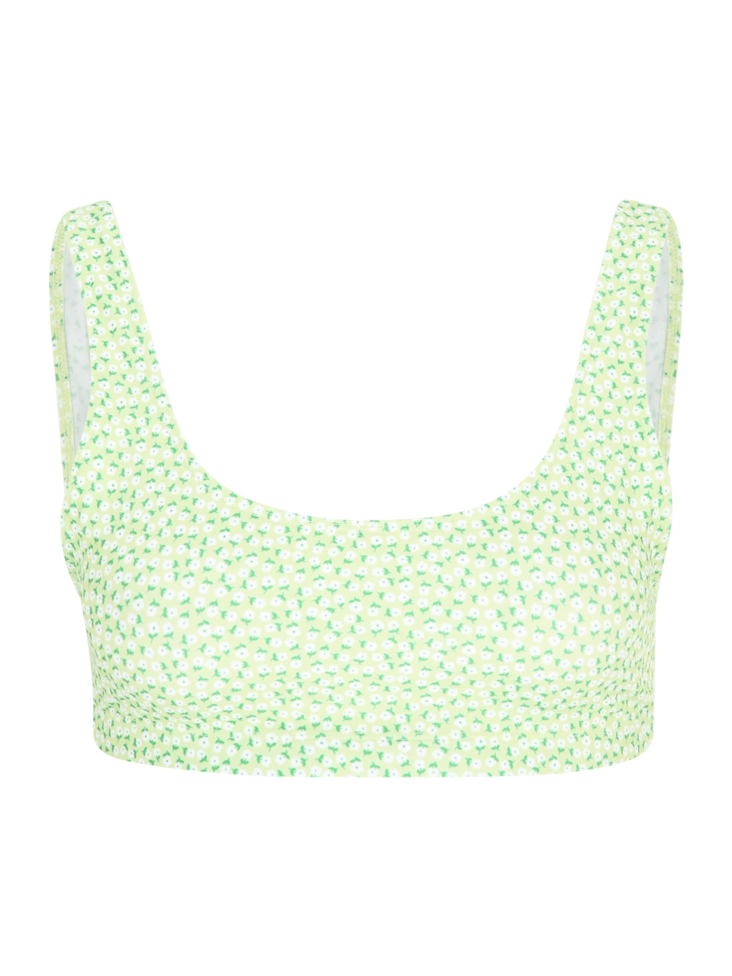 Monki Bikini zgornji del 'Nilla'  zelena / svetlo zelena / bela