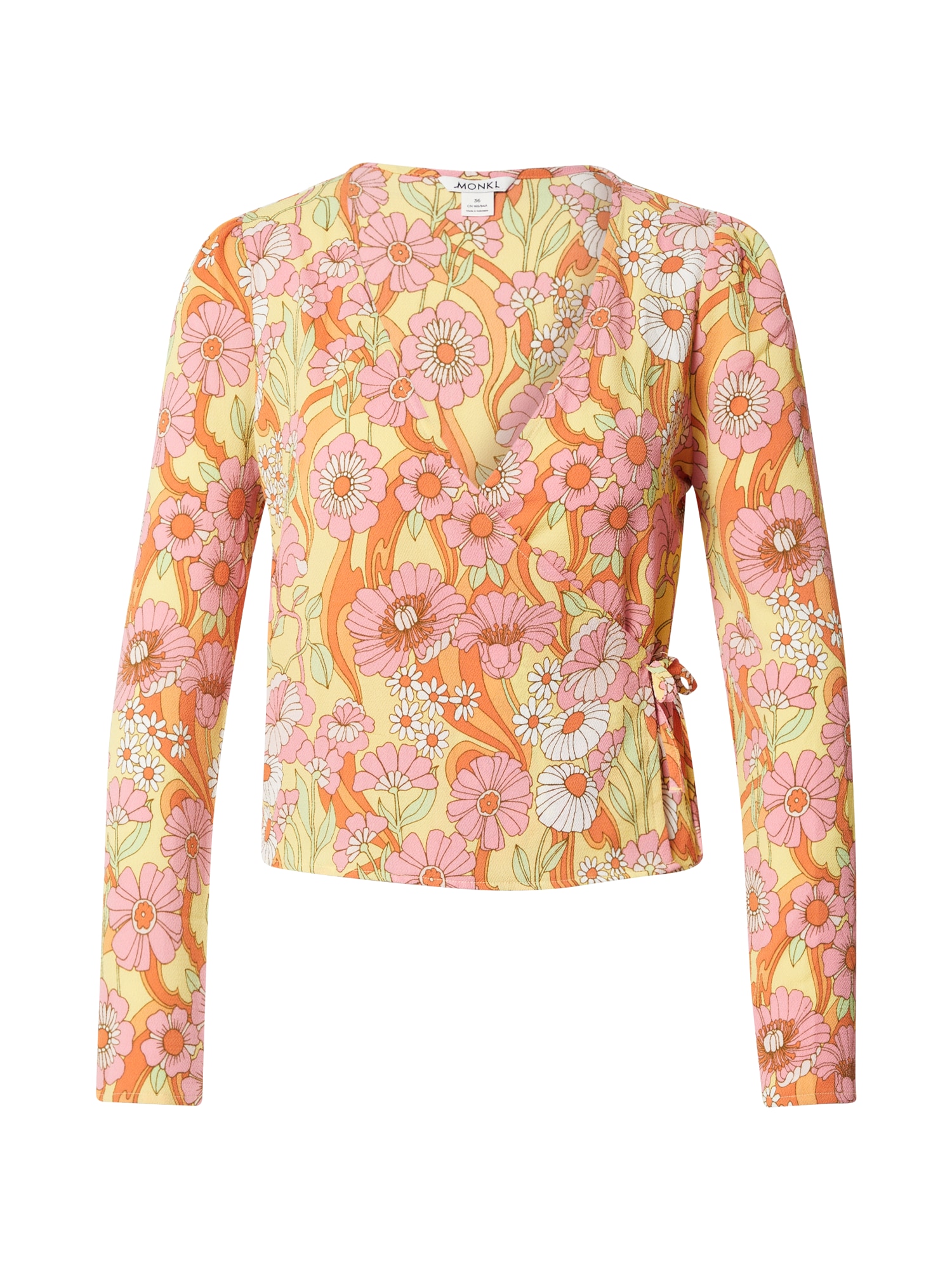 Monki Bluza 'Zoe'  rumena / pastelno zelena / temno oranžna / roza / bela