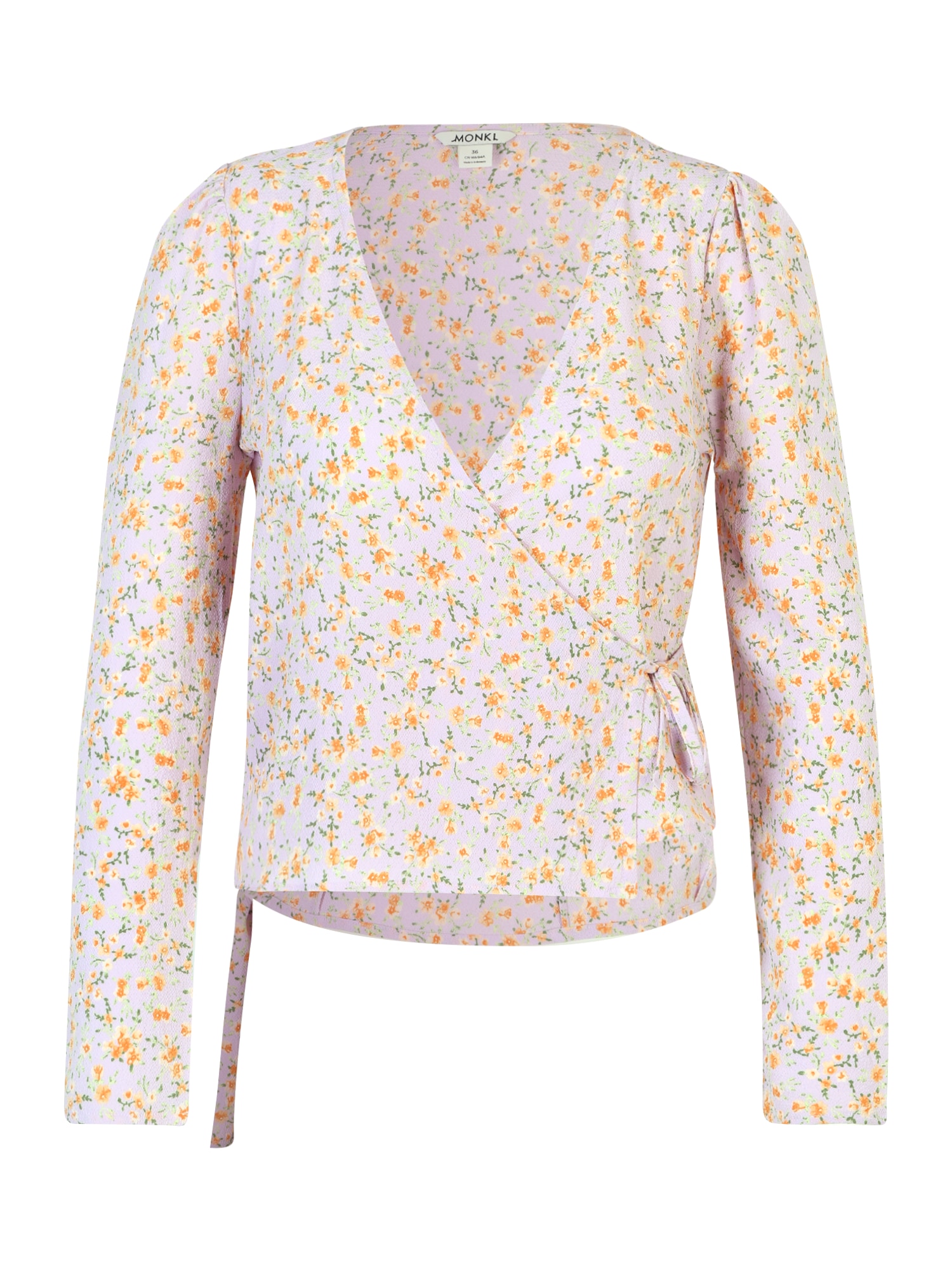 Monki Bluza 'Zoe'  zlato-rumena / svetlo zelena / pastelno lila