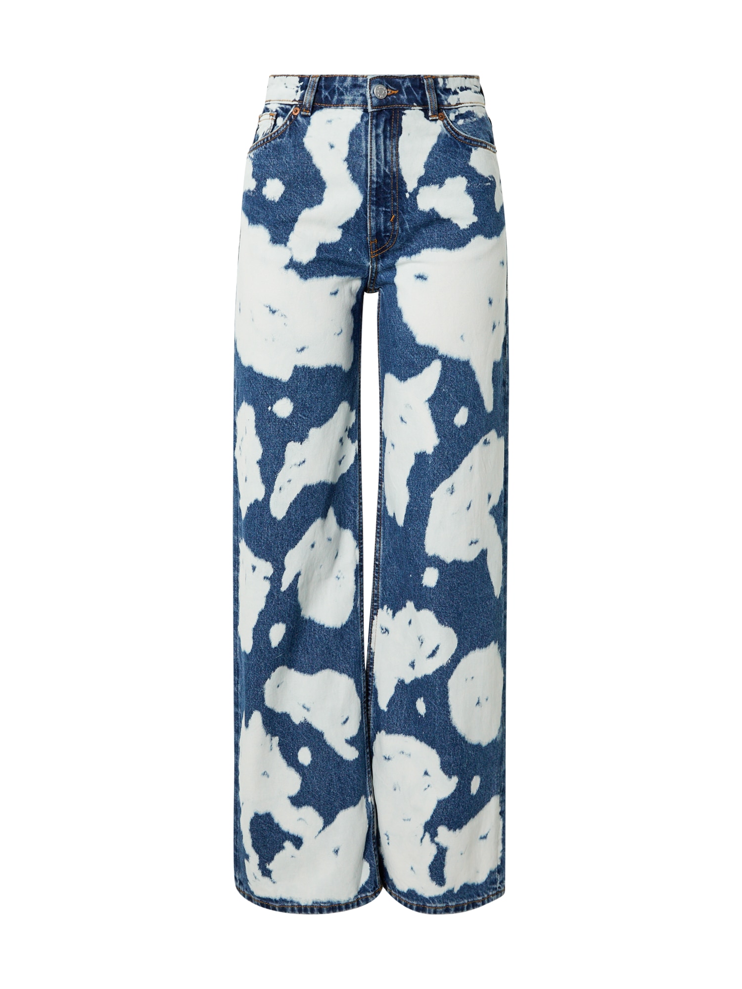 Monki Kavbojke 'Yoko'  moder denim / bela