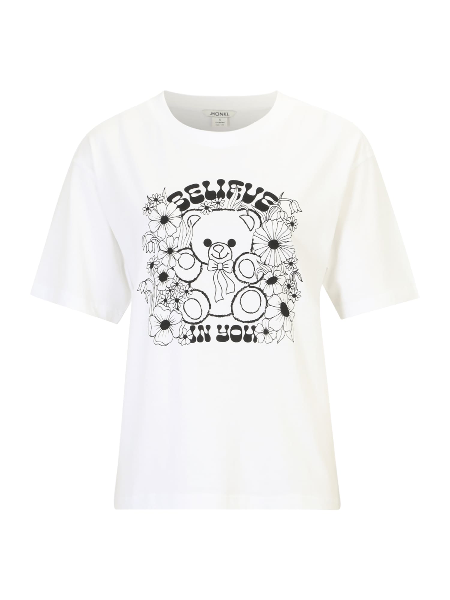 Monki Majica 'Tovi'  črna / bela
