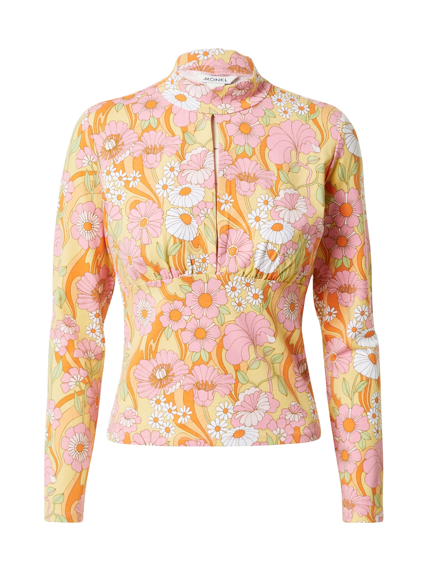 Monki Majica 'Wiona'  rumena / svetlo zelena / oranžna / roza / bela