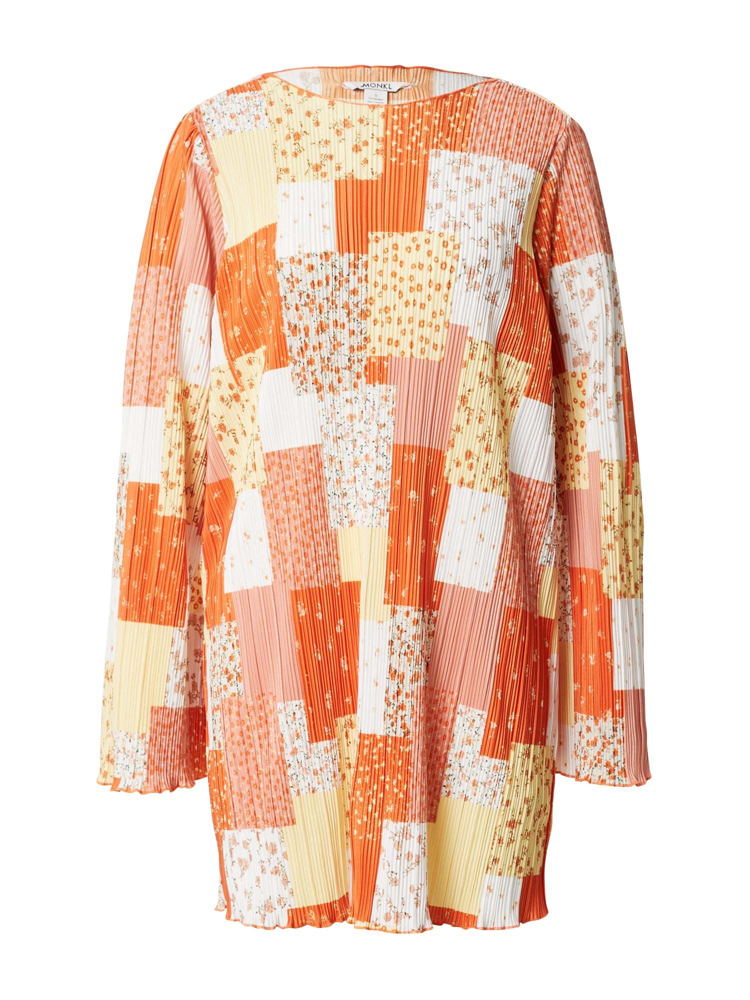 Monki Obleka 'VANESSA'  pastelno rumena / zelena / oranžna / jastog / bela