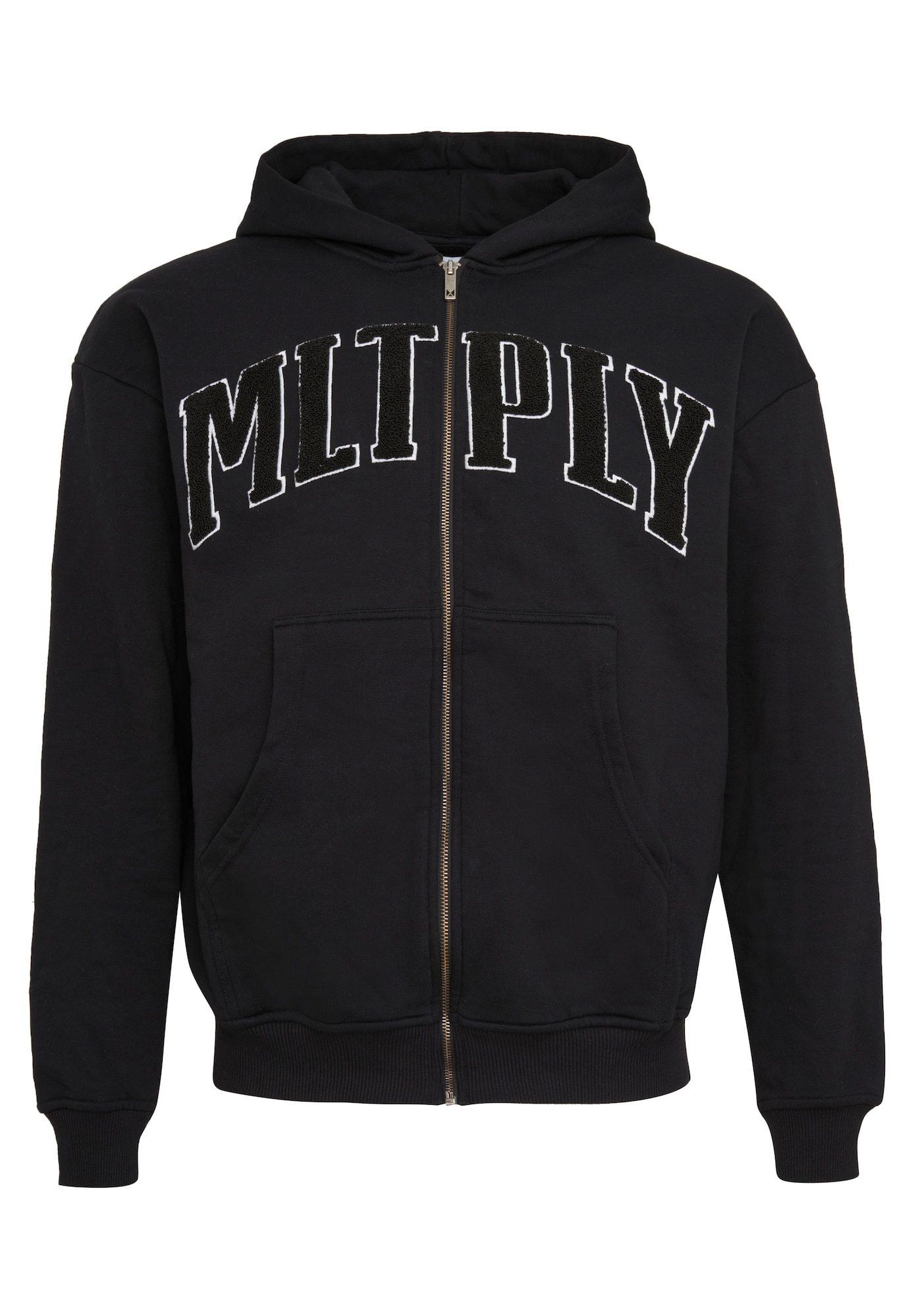 Multiply Apparel Jopa na zadrgo  črna / bela