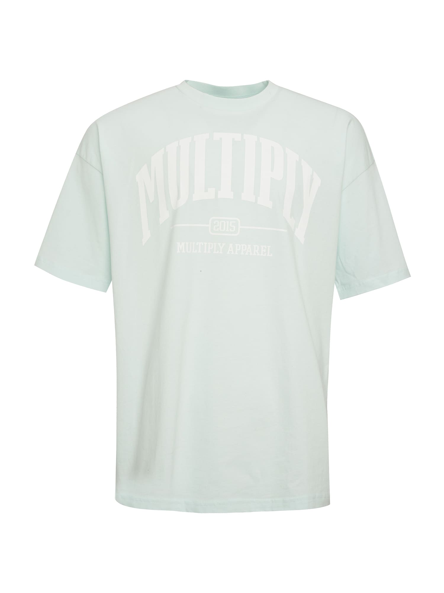 Multiply Apparel Majica  pastelno modra / bela