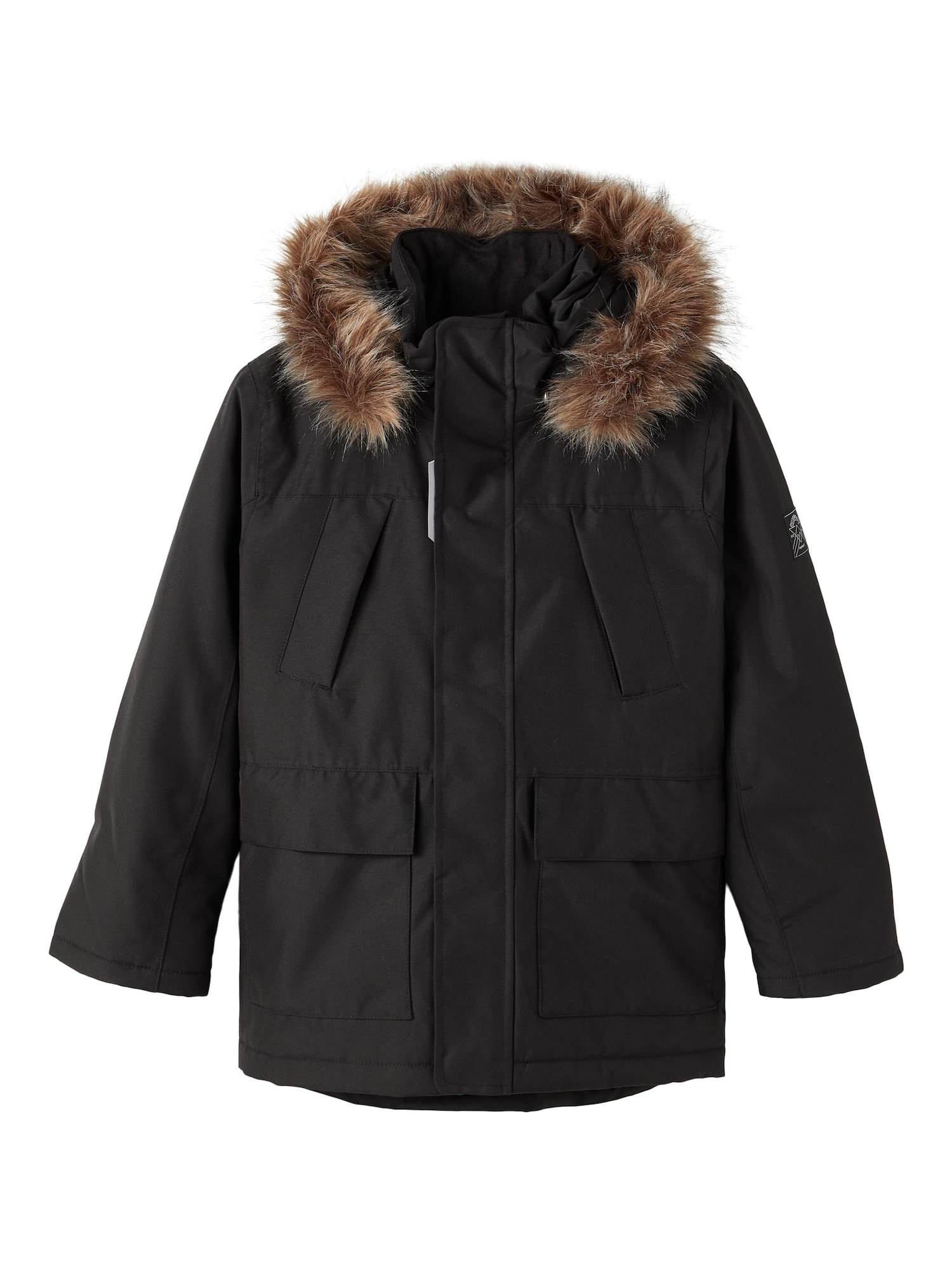 NAME IT Funkcionalna jakna 'SNOW10'  rjava / črna