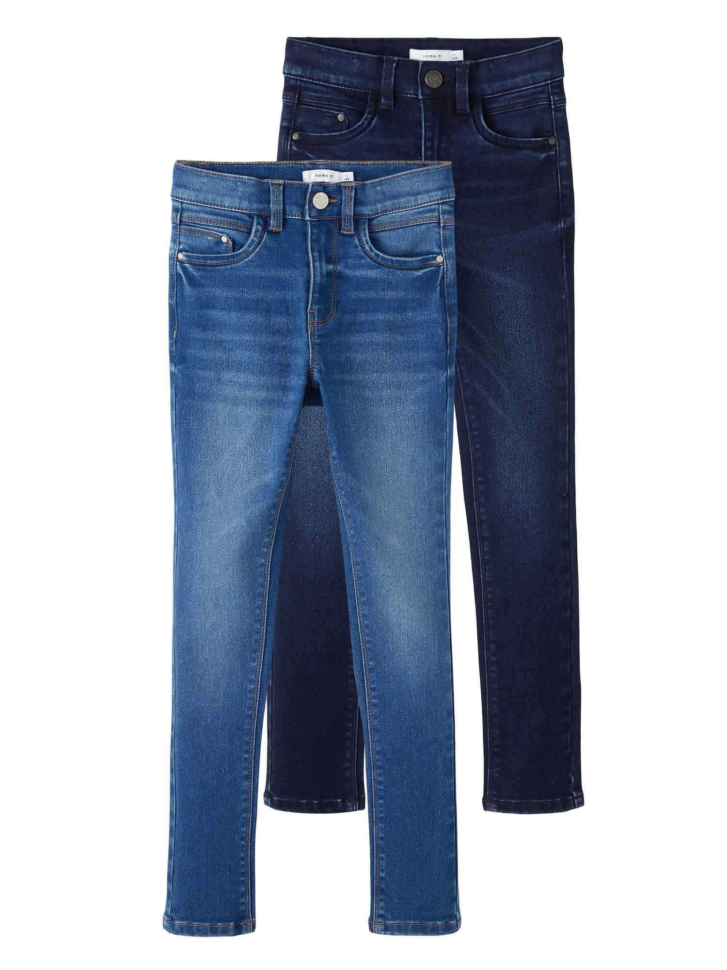 NAME IT Kavbojke 'Polly'  moder denim / temno modra