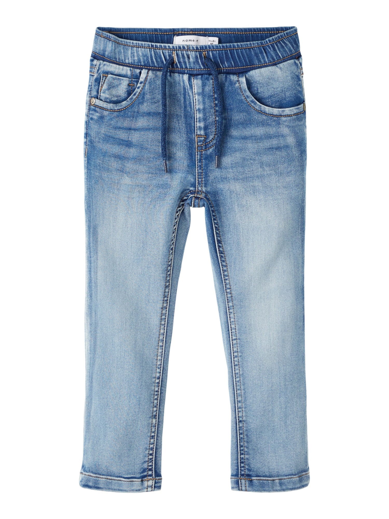 NAME IT Kavbojke 'ROBIN'  moder denim / bela