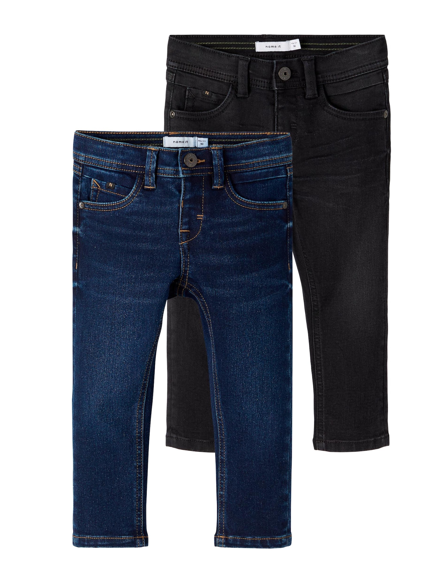 NAME IT Kavbojke 'Silas'  črna / črn denim