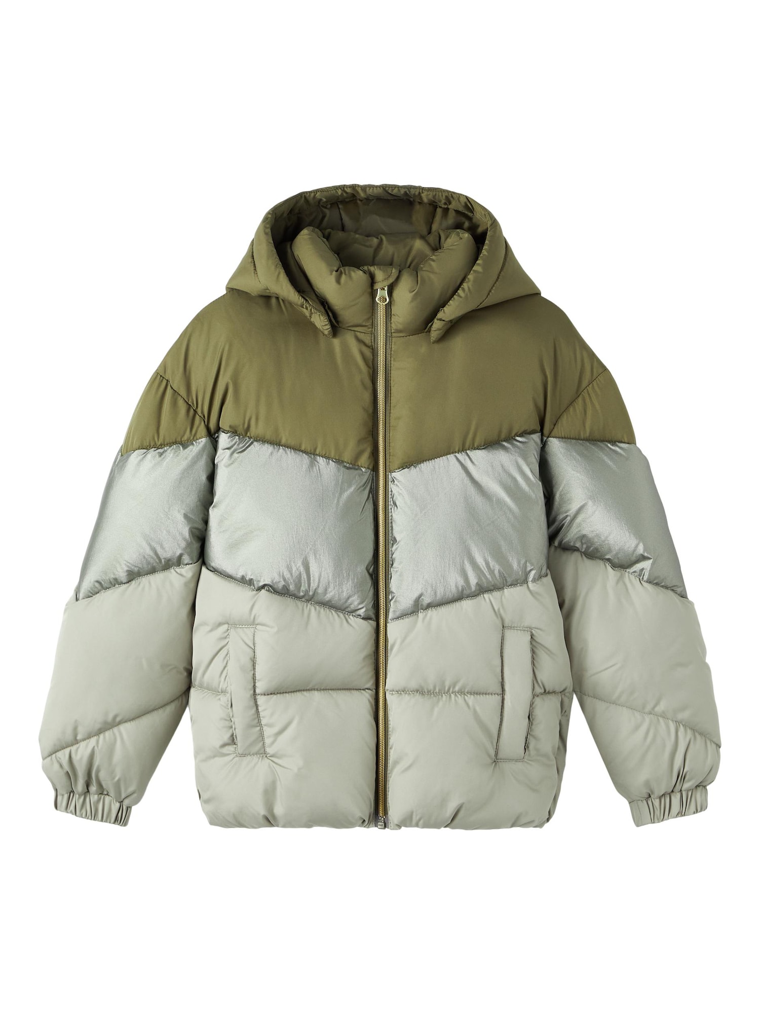 NAME IT Prehodna jakna 'Mille'  oliva / meta / pastelno zelena