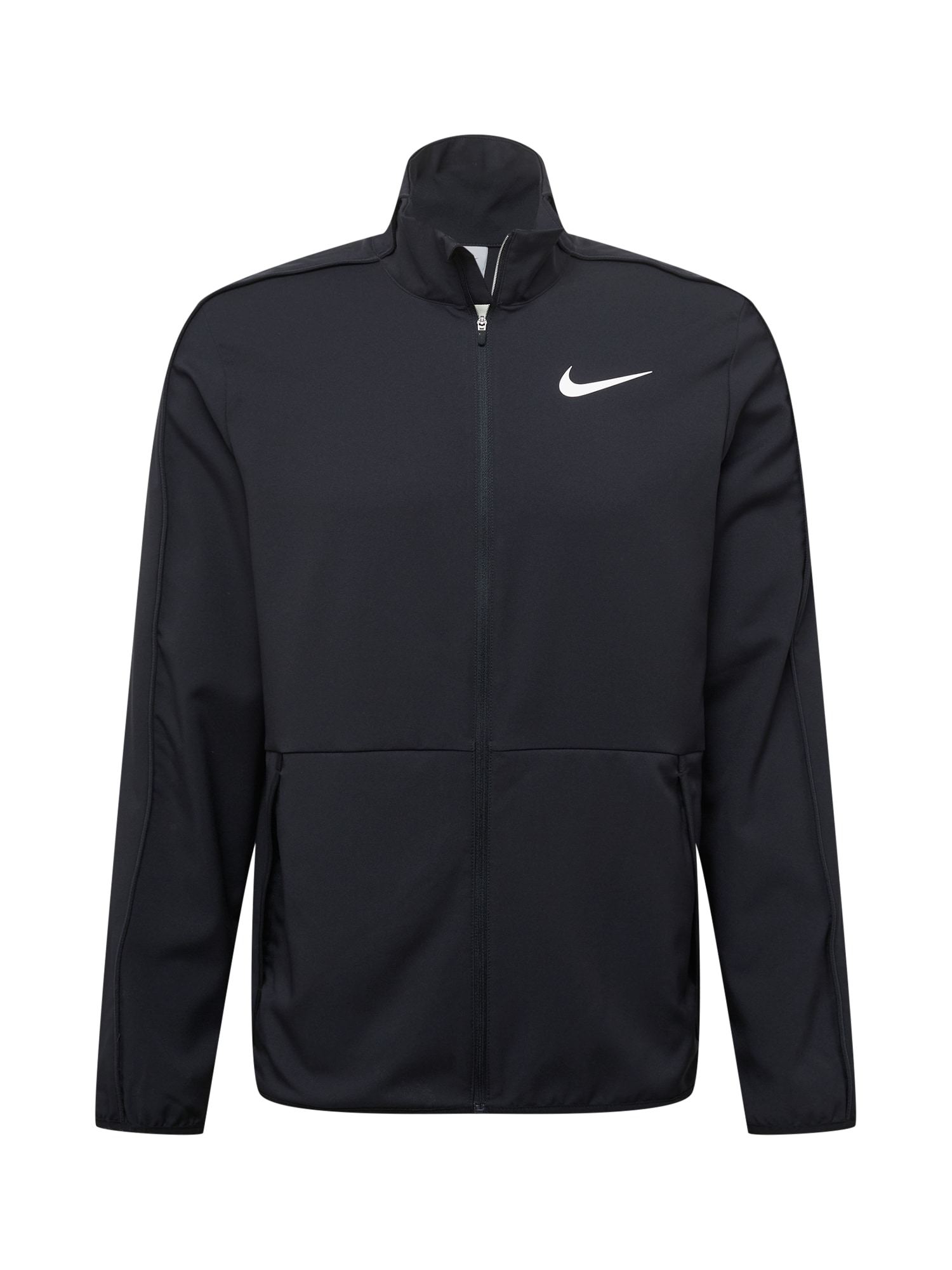 NIKE Športna jopa na zadrgo  črna / bela