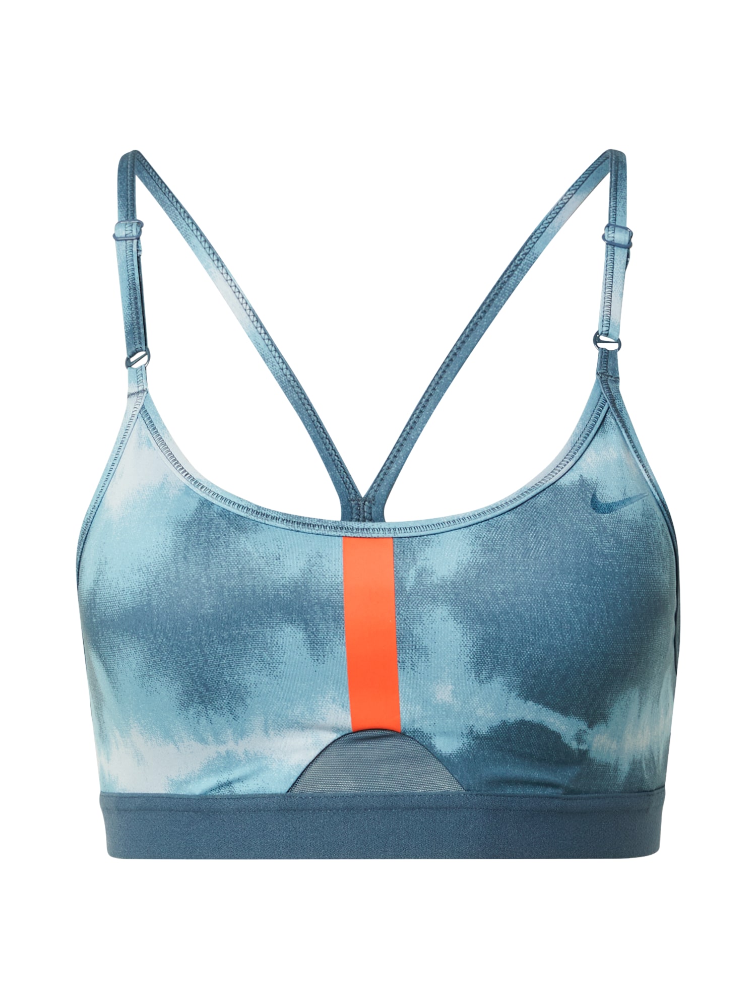 NIKE Športni nederček 'INDY'  petrol / meta / oranžna / bela