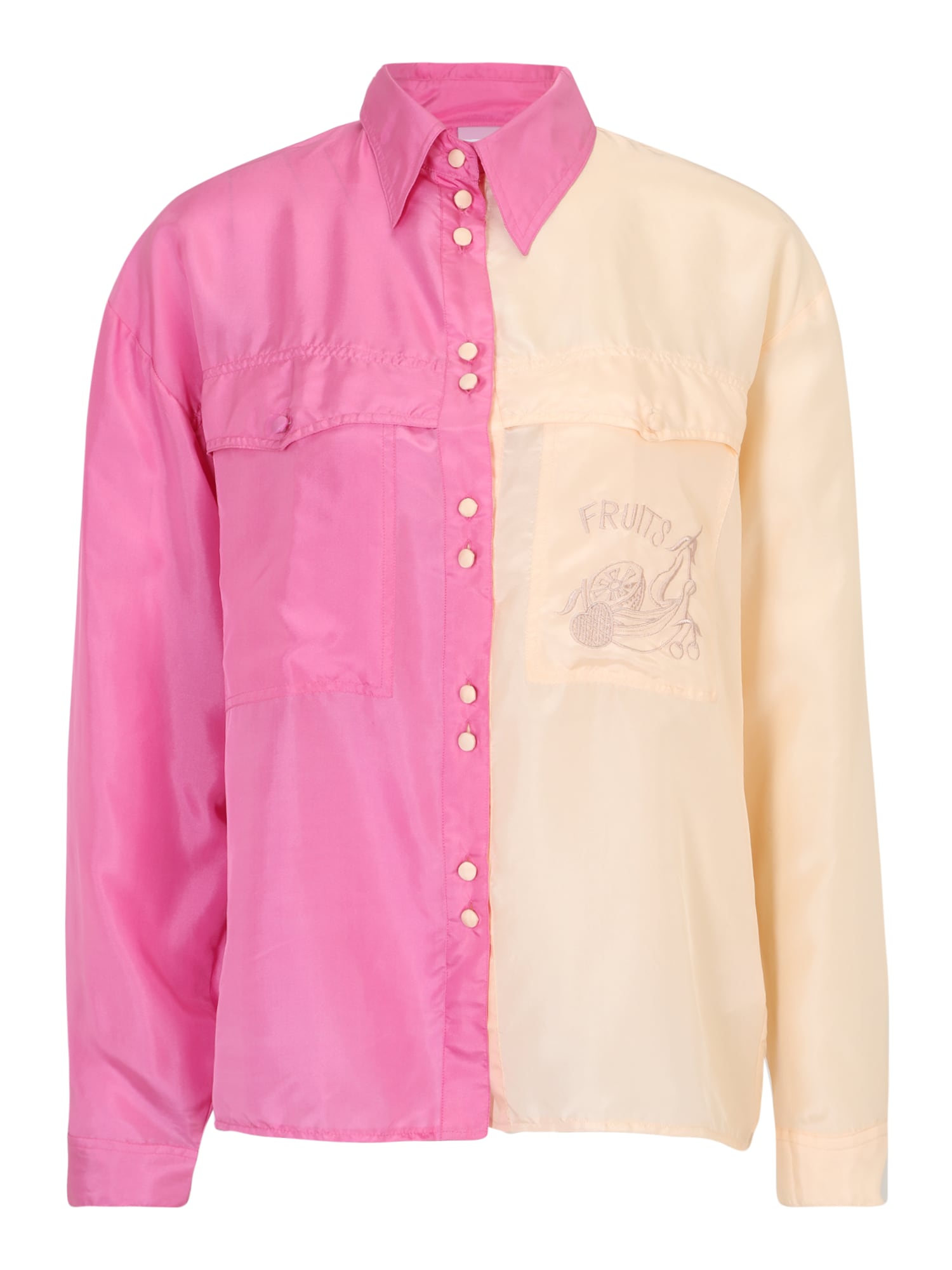 NONOI Studio Bluza 'Colorblocking'  bež / roza
