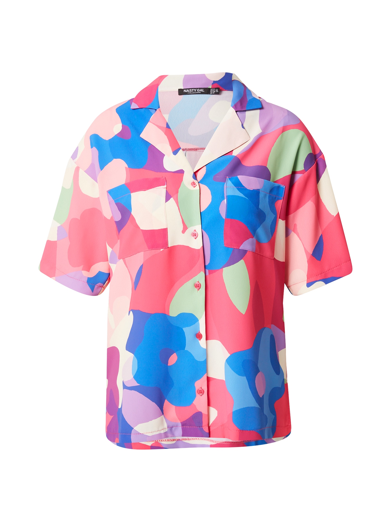 Nasty Gal Bluza  modra / svetlo zelena / lila / roza / rosé