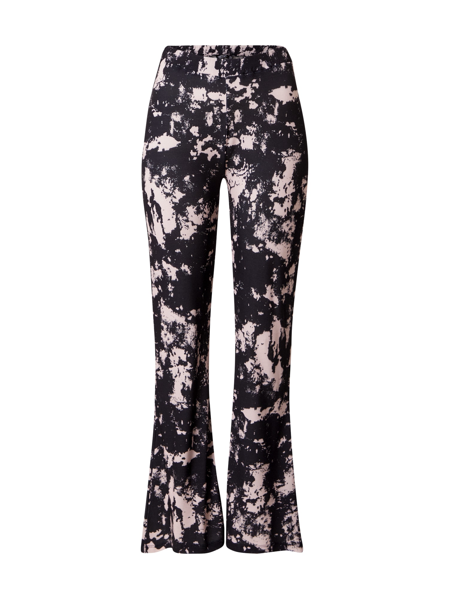 Nasty Gal Hlače 'Tie Dye'  pastelno roza / črna