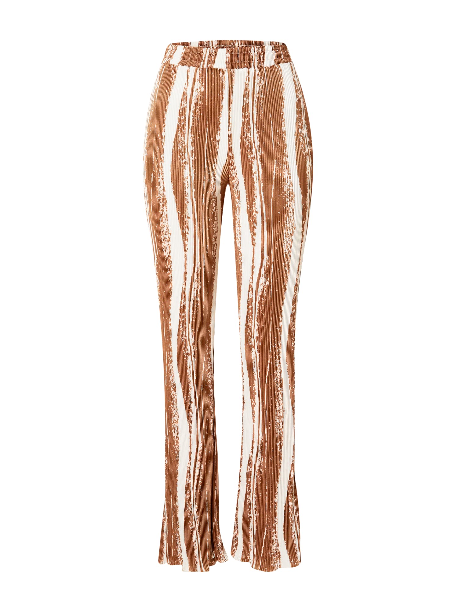 Nasty Gal Hlače  rjava / bela