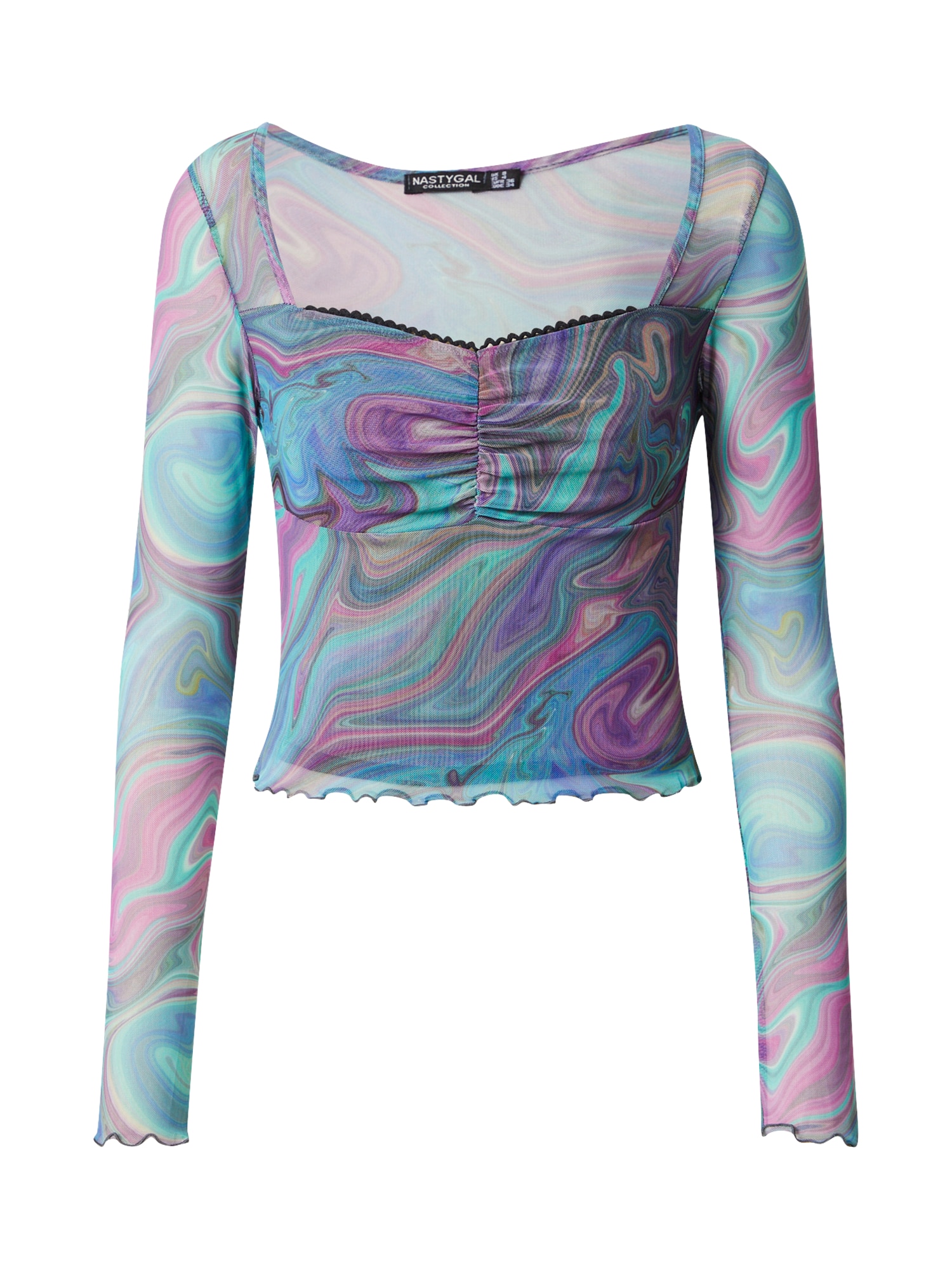 Nasty Gal Majica  modra / zelena / lila / roza