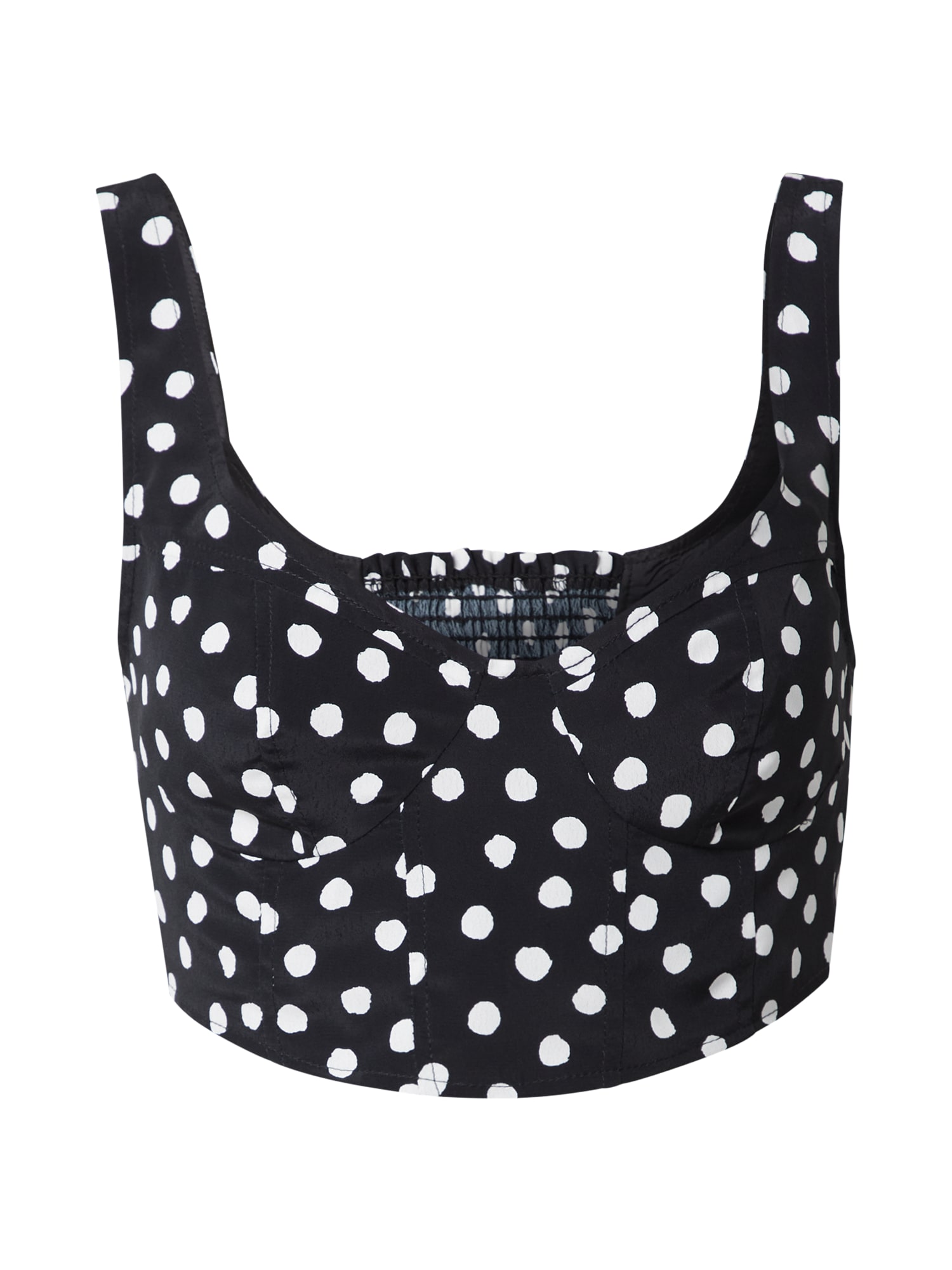 Nasty Gal Top  črna / bela