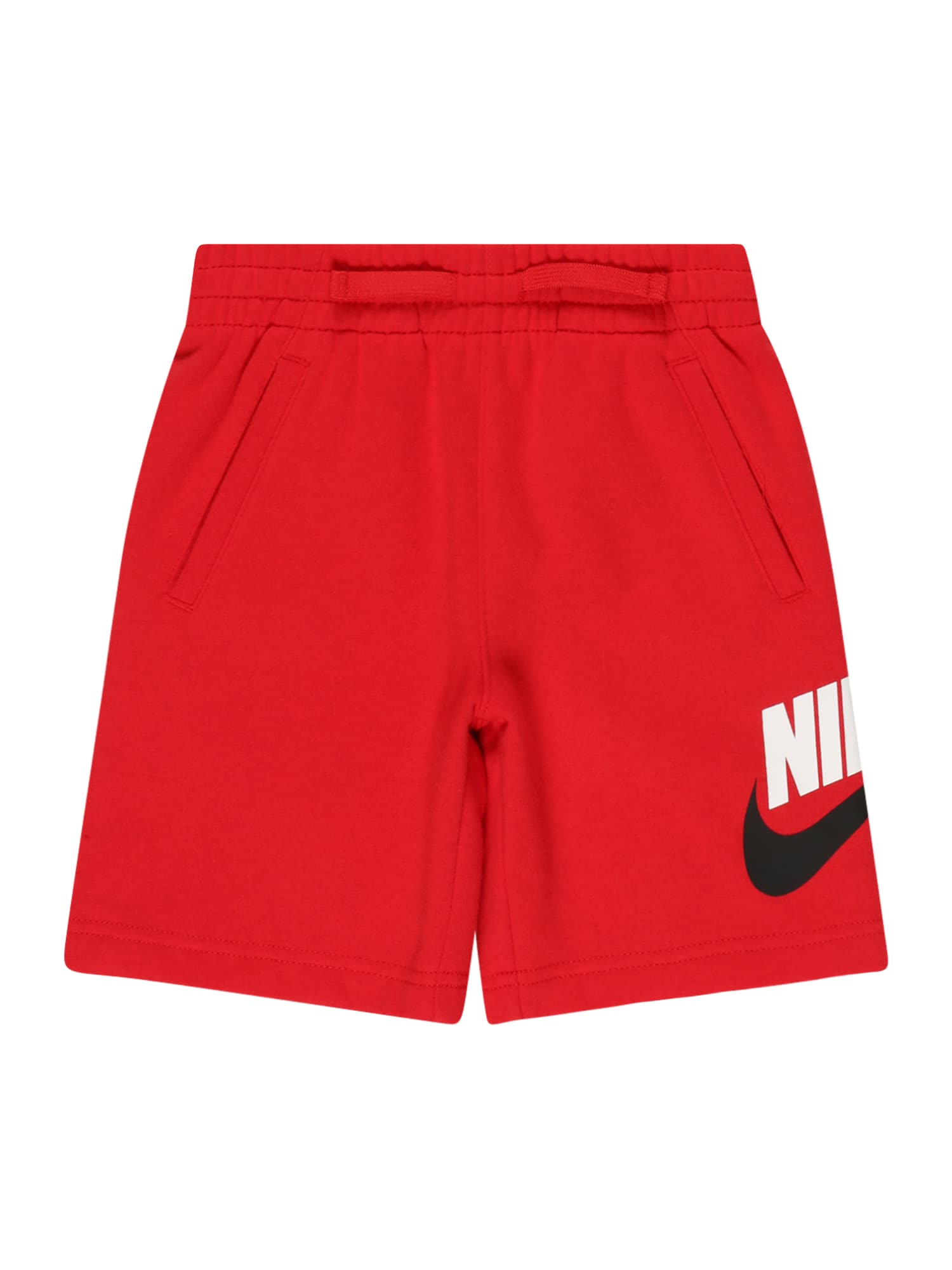 Nike Sportswear Hlače 'CLUB'  rdeča / črna / bela