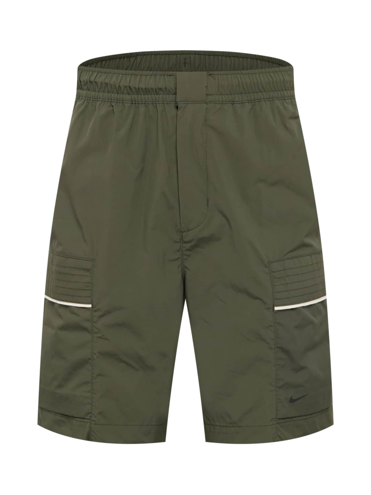 Nike Sportswear Hlače  temno zelena / bela