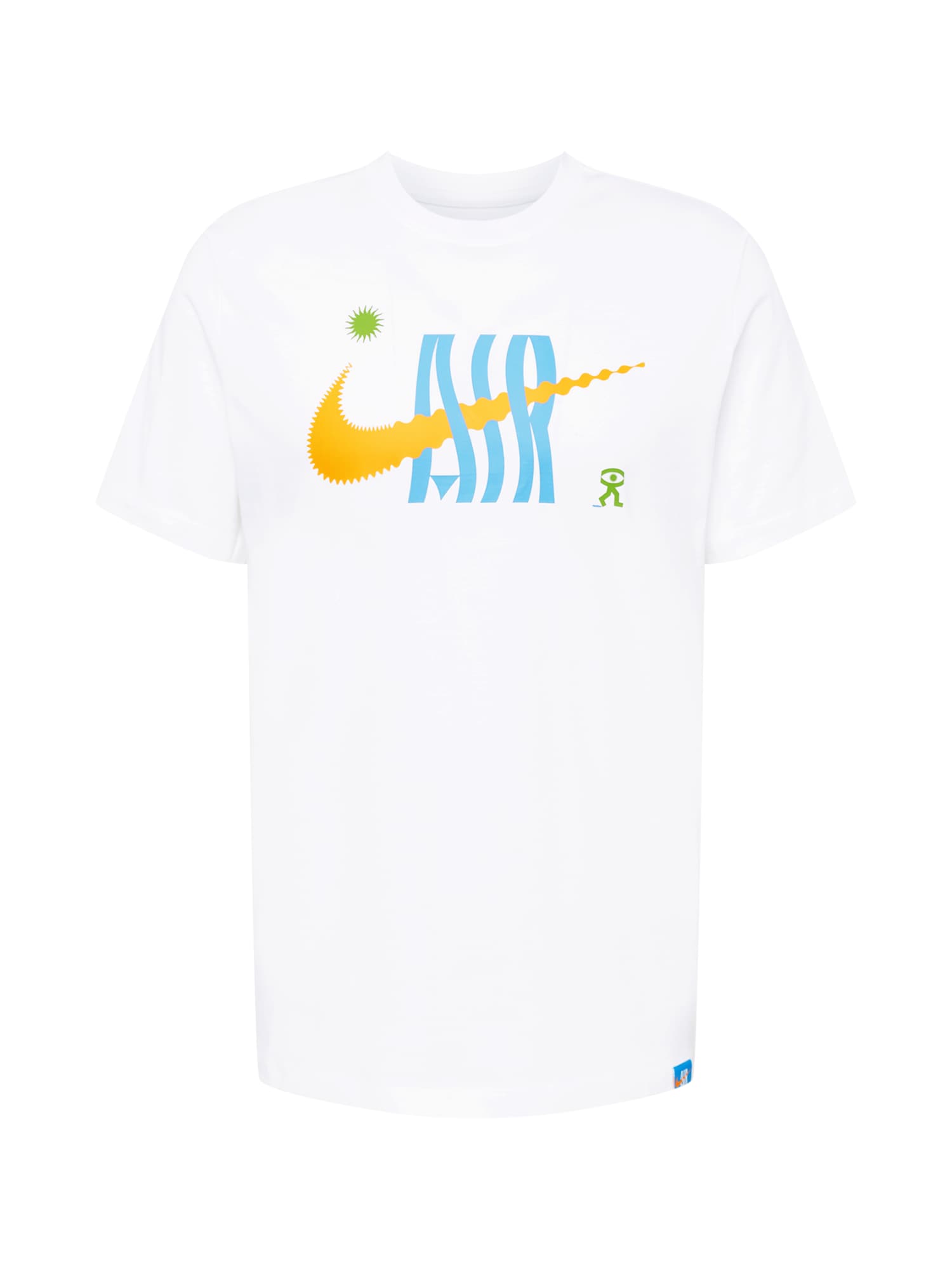 Nike Sportswear Majica  azur / temno rumena / zelena / bela