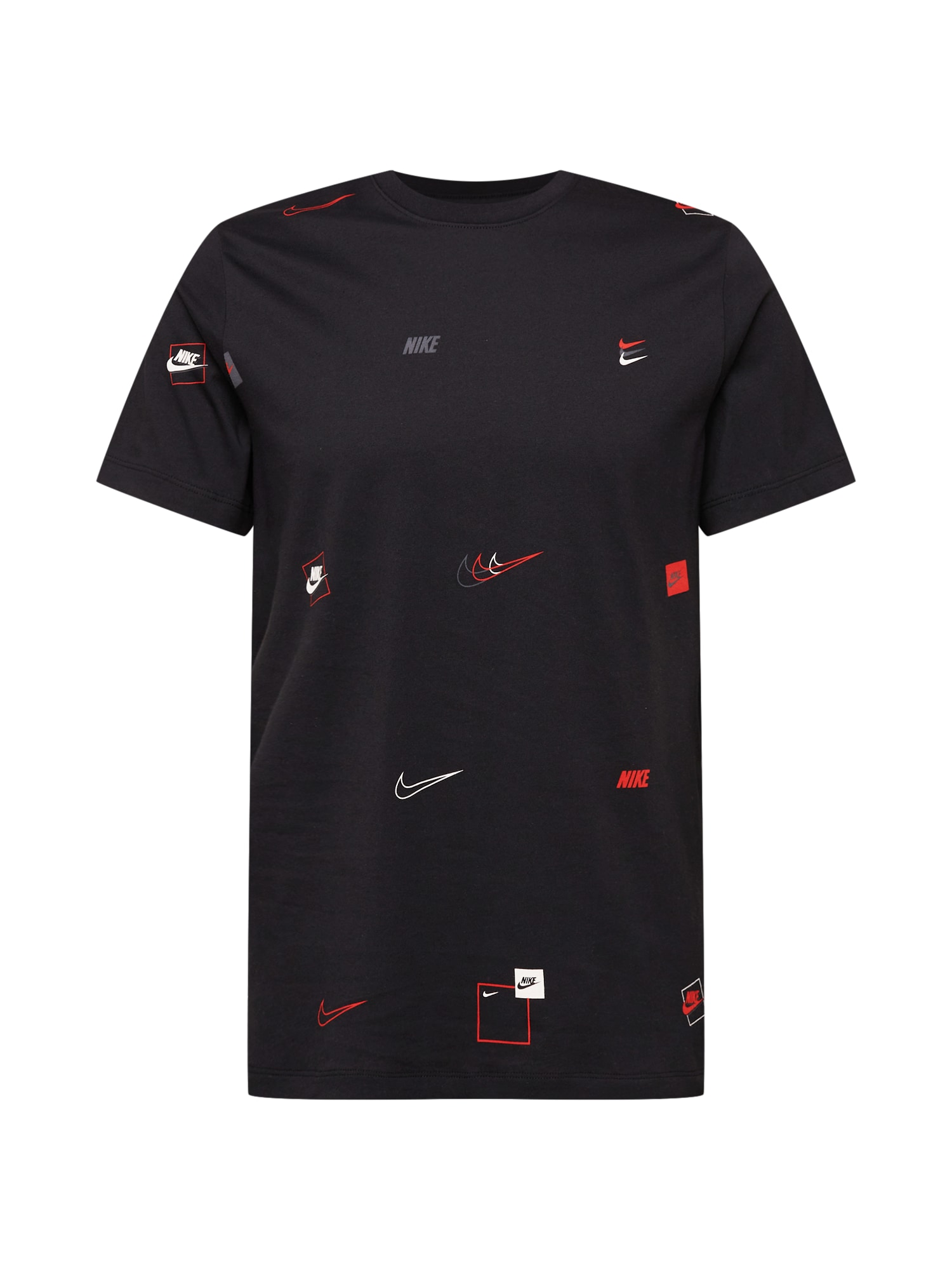 Nike Sportswear Majica  siva / rdeča / črna / bela