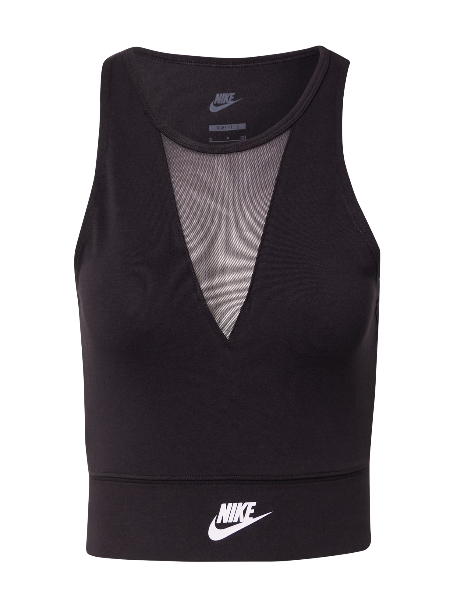 Nike Sportswear Top  črna / bela
