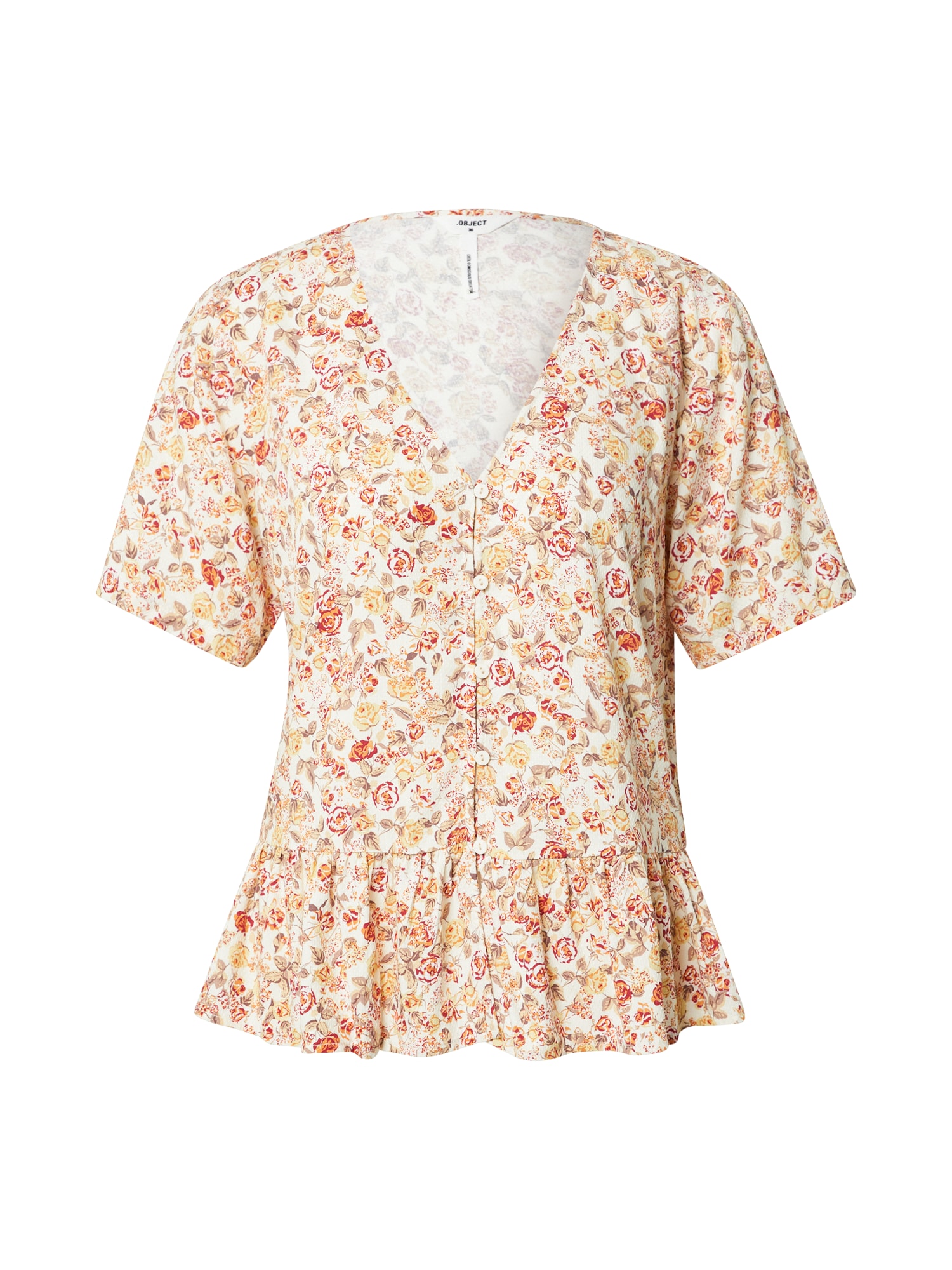 OBJECT Bluza 'ELIN'  temno bež / zlato-rumena / svetlo rumena / temno rdeča / off-bela