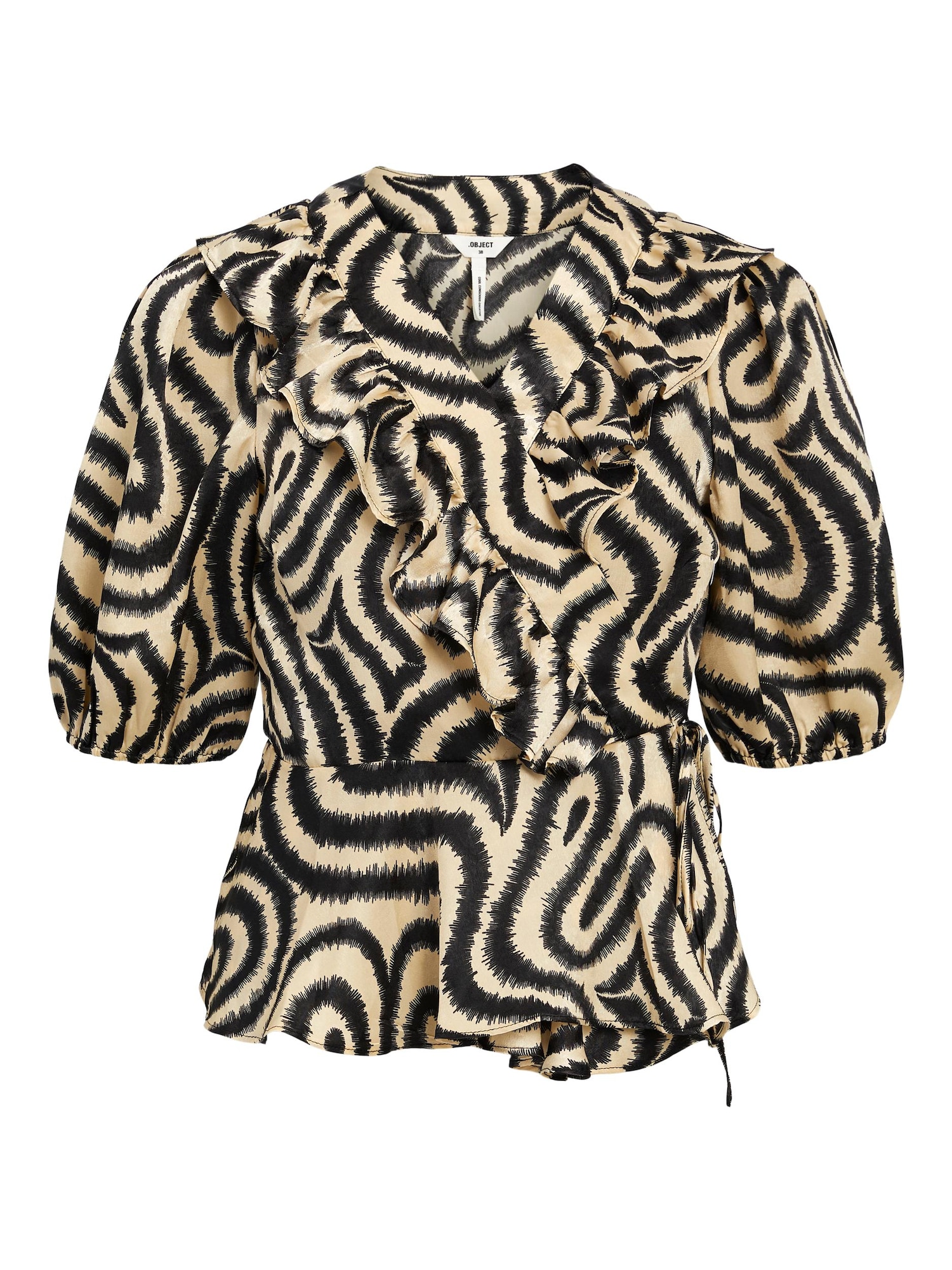 OBJECT Bluza 'PAPAYA'  bež / črna