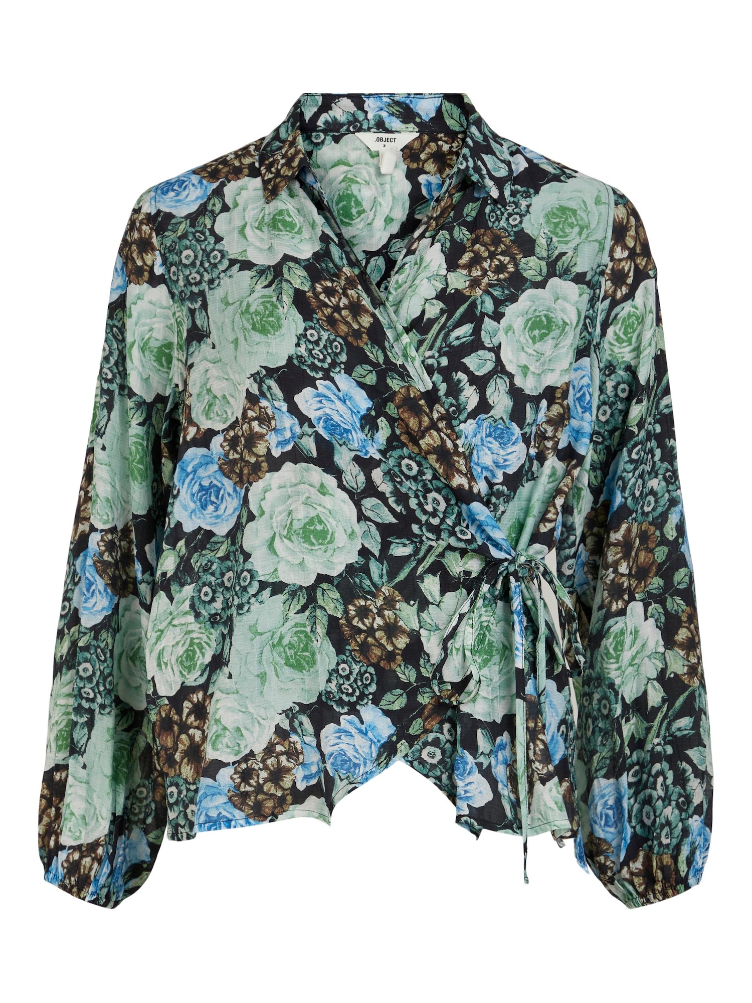 OBJECT Bluza  modra / zelena / črna