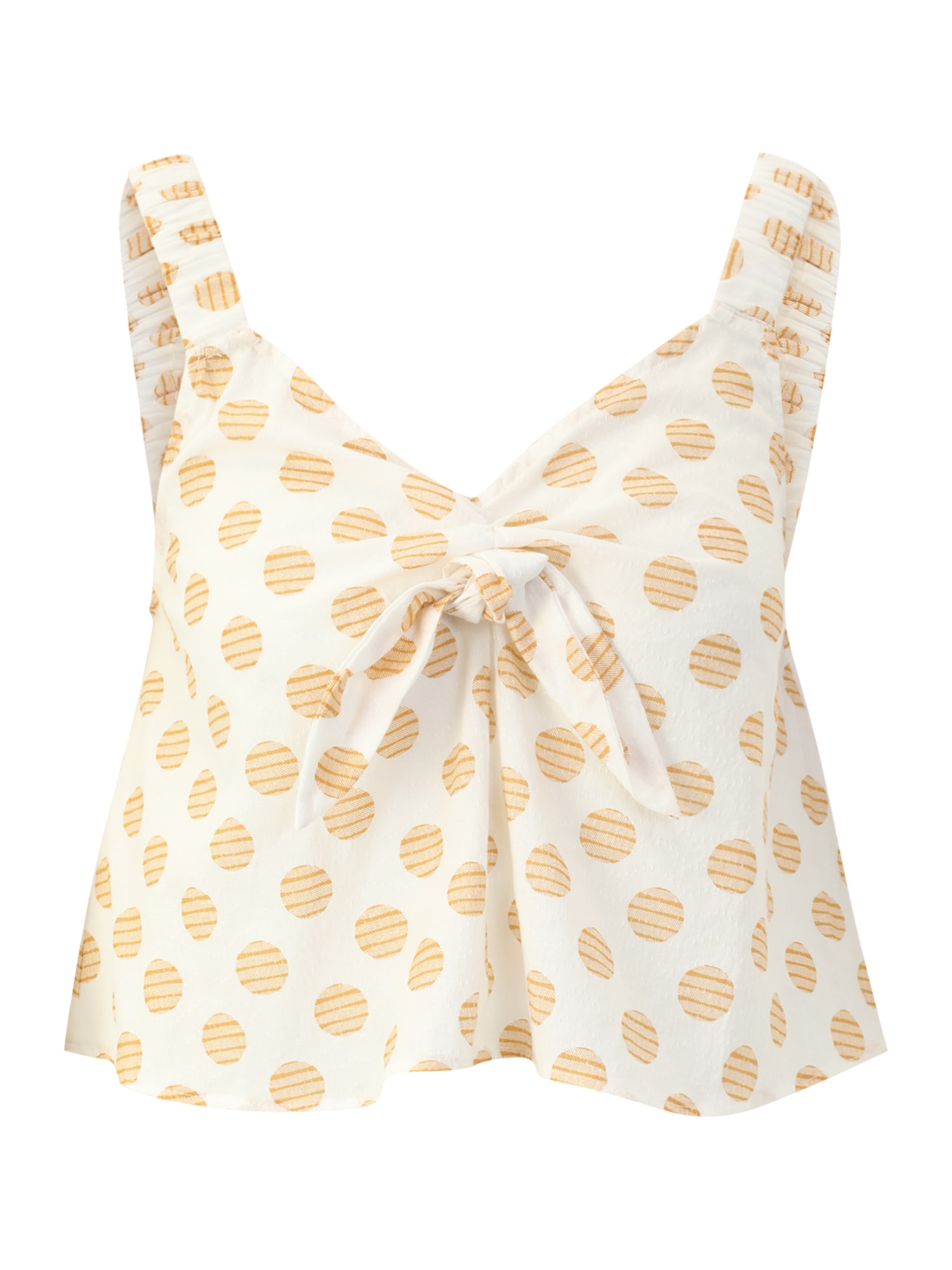 OBJECT Top 'TAYLOR'  kari / pastelno rumena / off-bela