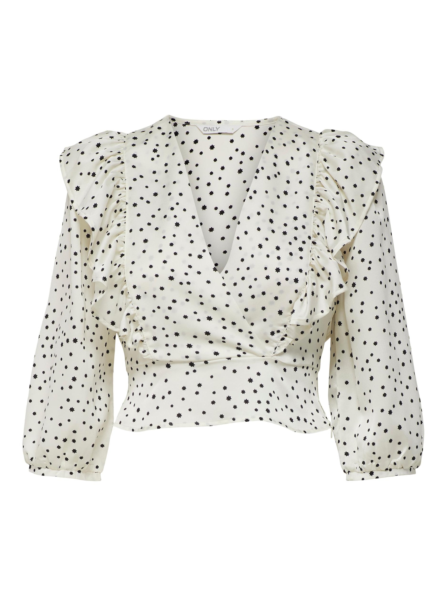 ONLY Bluza 'Adelina'  črna / bela