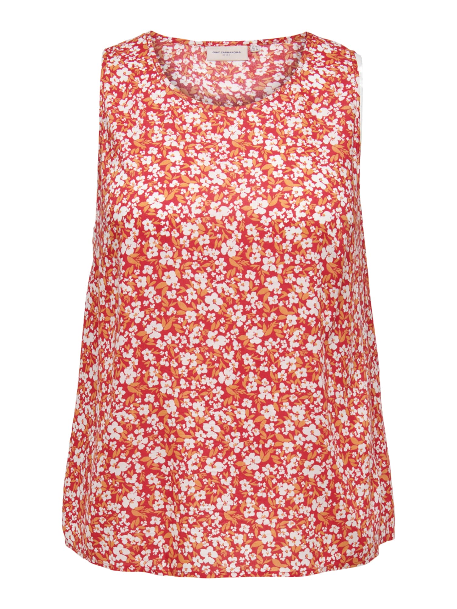 ONLY Carmakoma Top 'CARTITTA'  oranžna / rdeča / bela